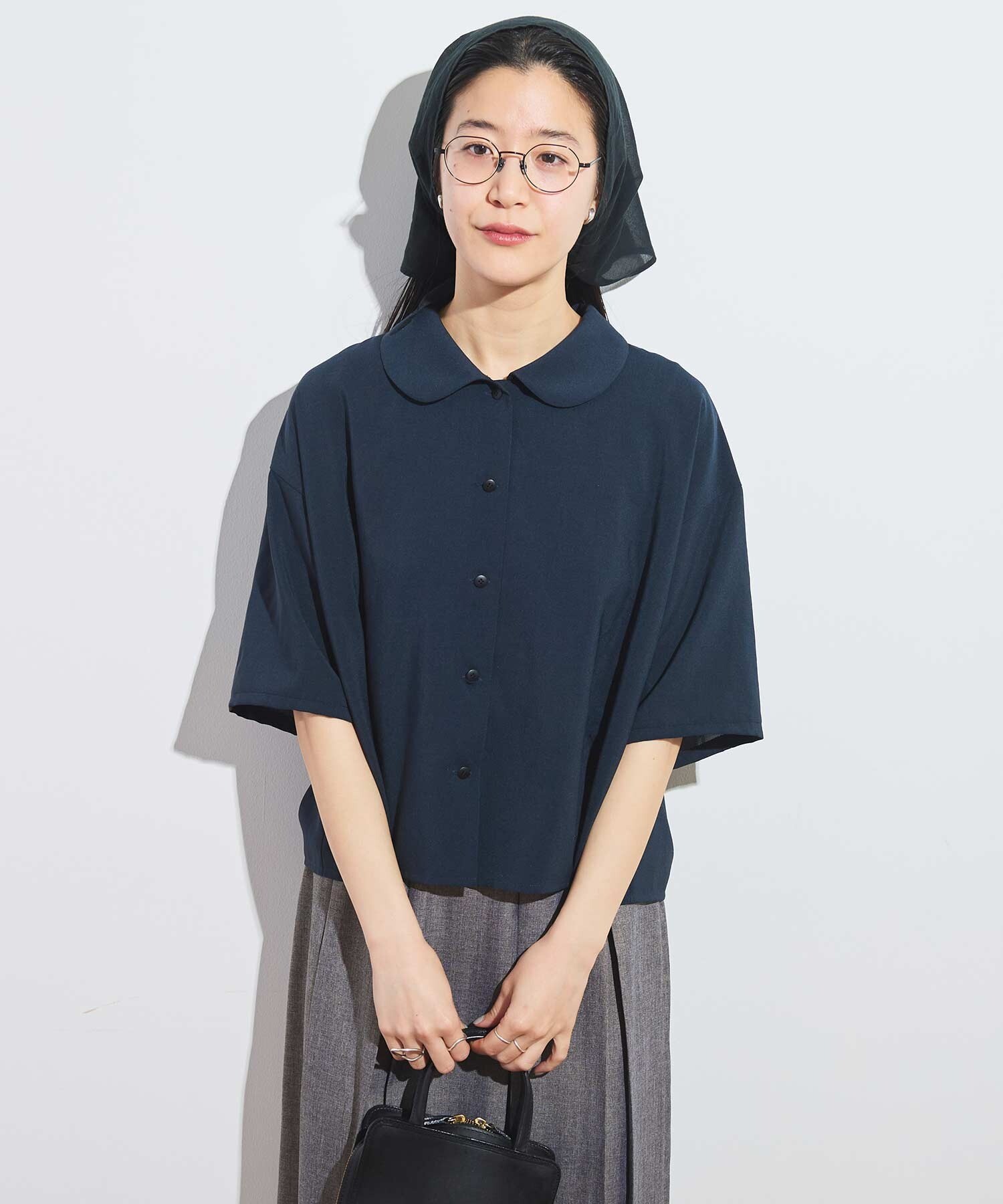 AMBIDEX Store 〇round collar shirt (F シロ): l'atelier du savon