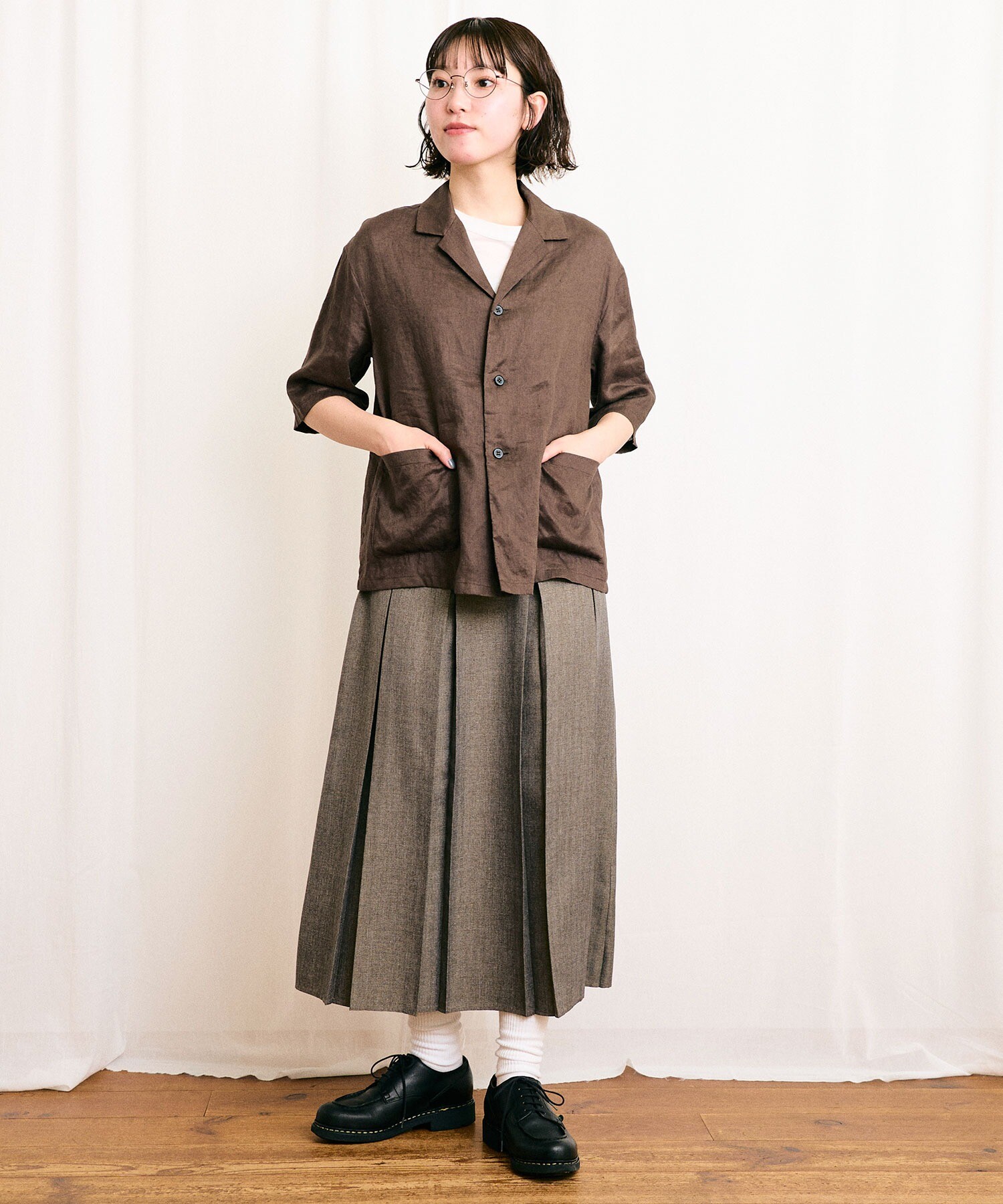 国内外の人気集結！ AMBIDEX savon du l'atelier ピンク): shirt(F LINEN 〇DAILY Store ウェア