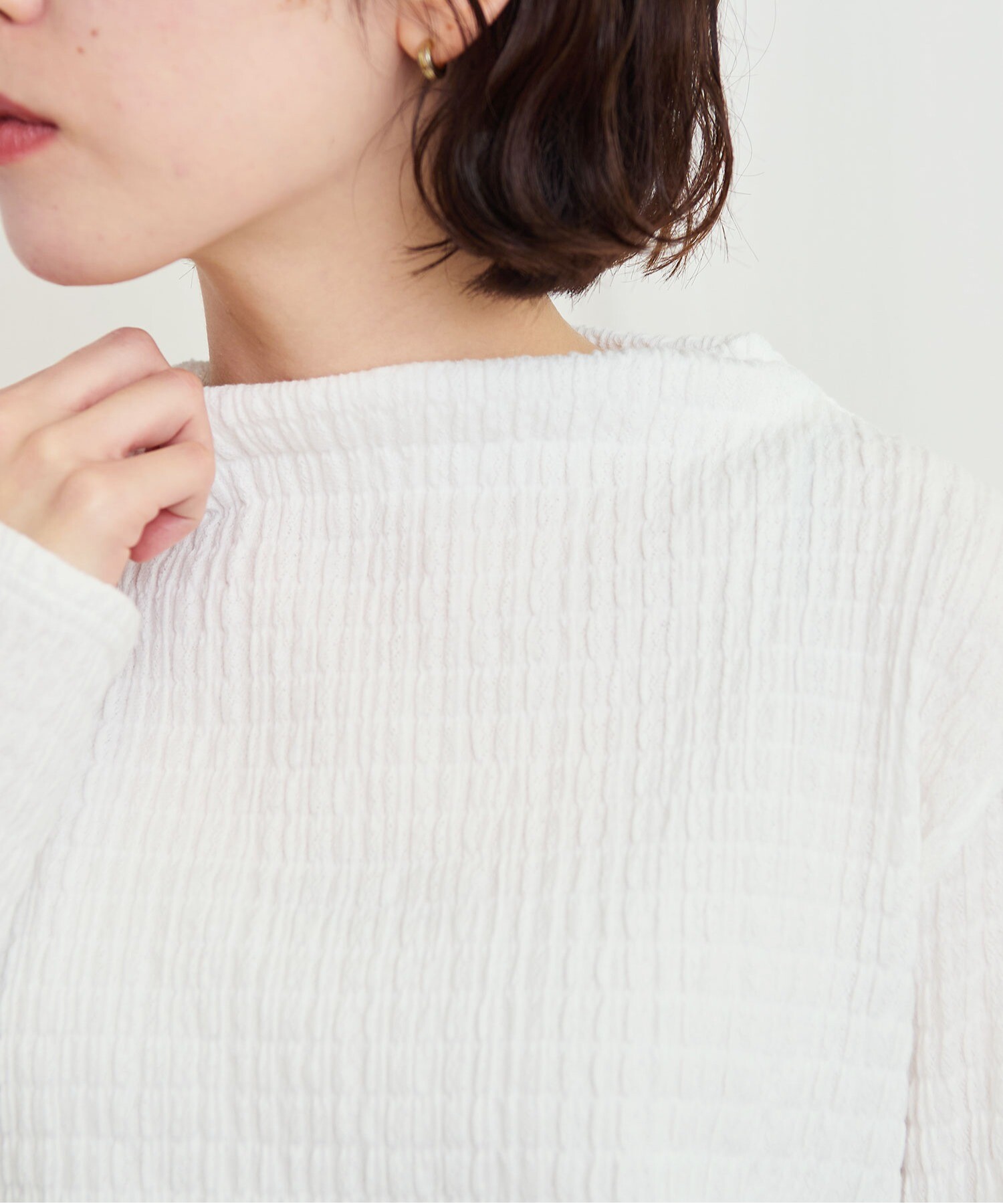 美品　Maison de Dolce.　シャーリングカットソー　F　ホワイト AMBIDEX Store ○○shirring pullover(F シロ): l'atelier du savon
