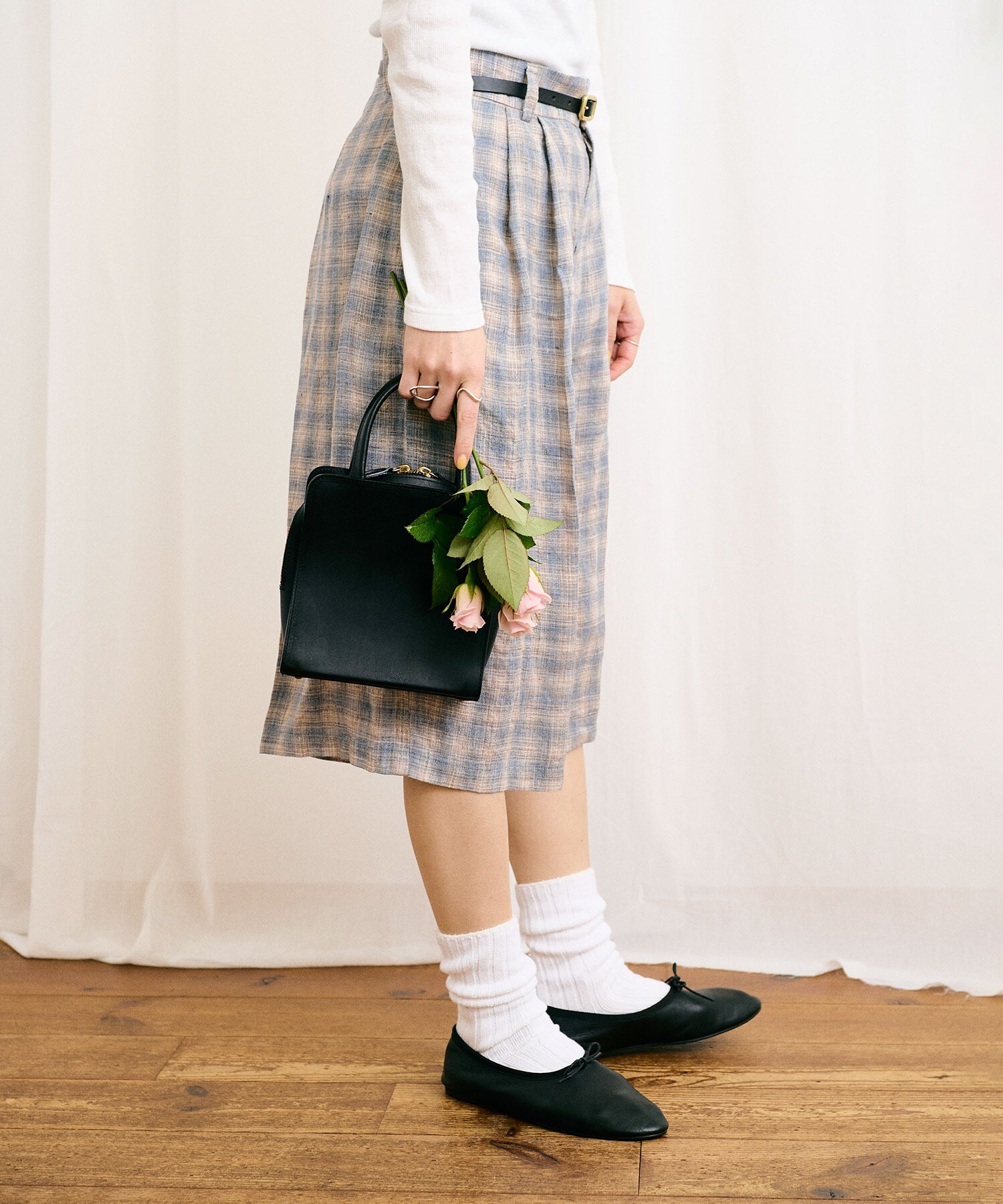AMBIDEX Store OMBRE CHECK half pants(F ベージュ): l'atelier