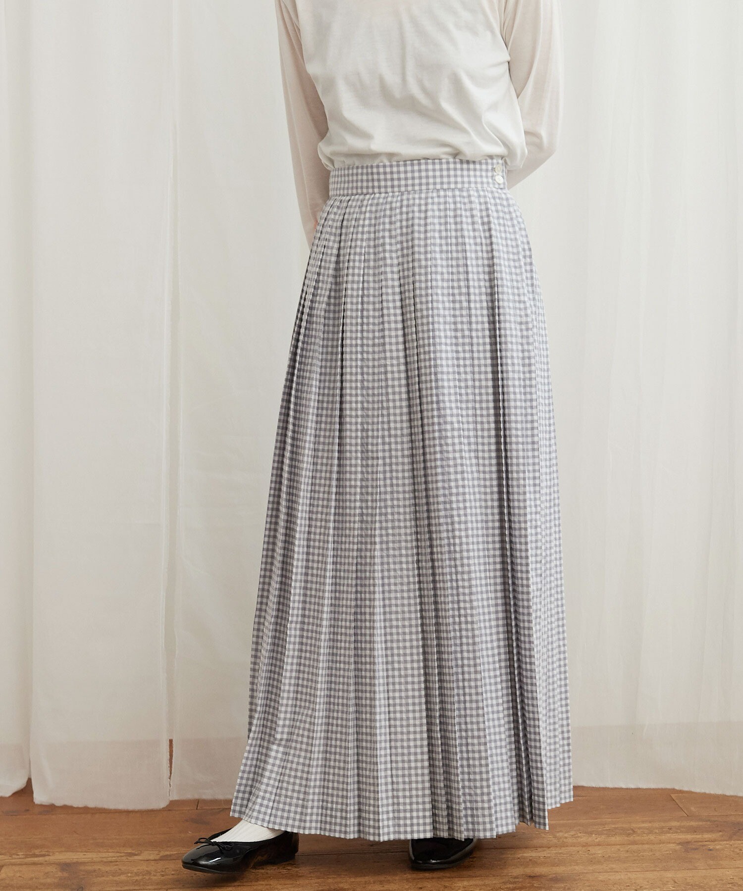 AMBIDEX Store ○○gingham pleats skirt(F クロ): l'atelier du savon
