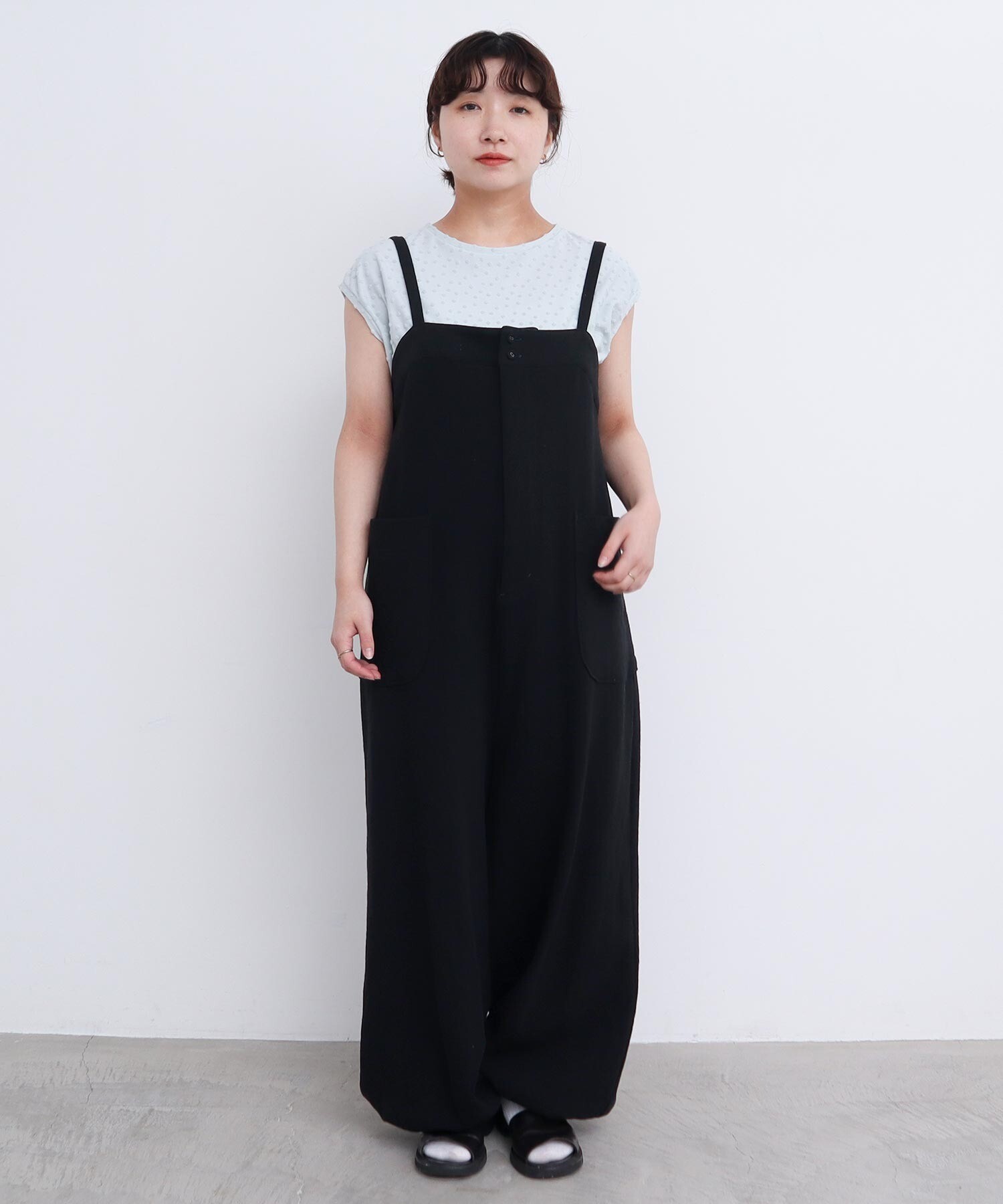 AMBIDEX Store △〇小ドットパイル フレンチTシャツ(F サックス