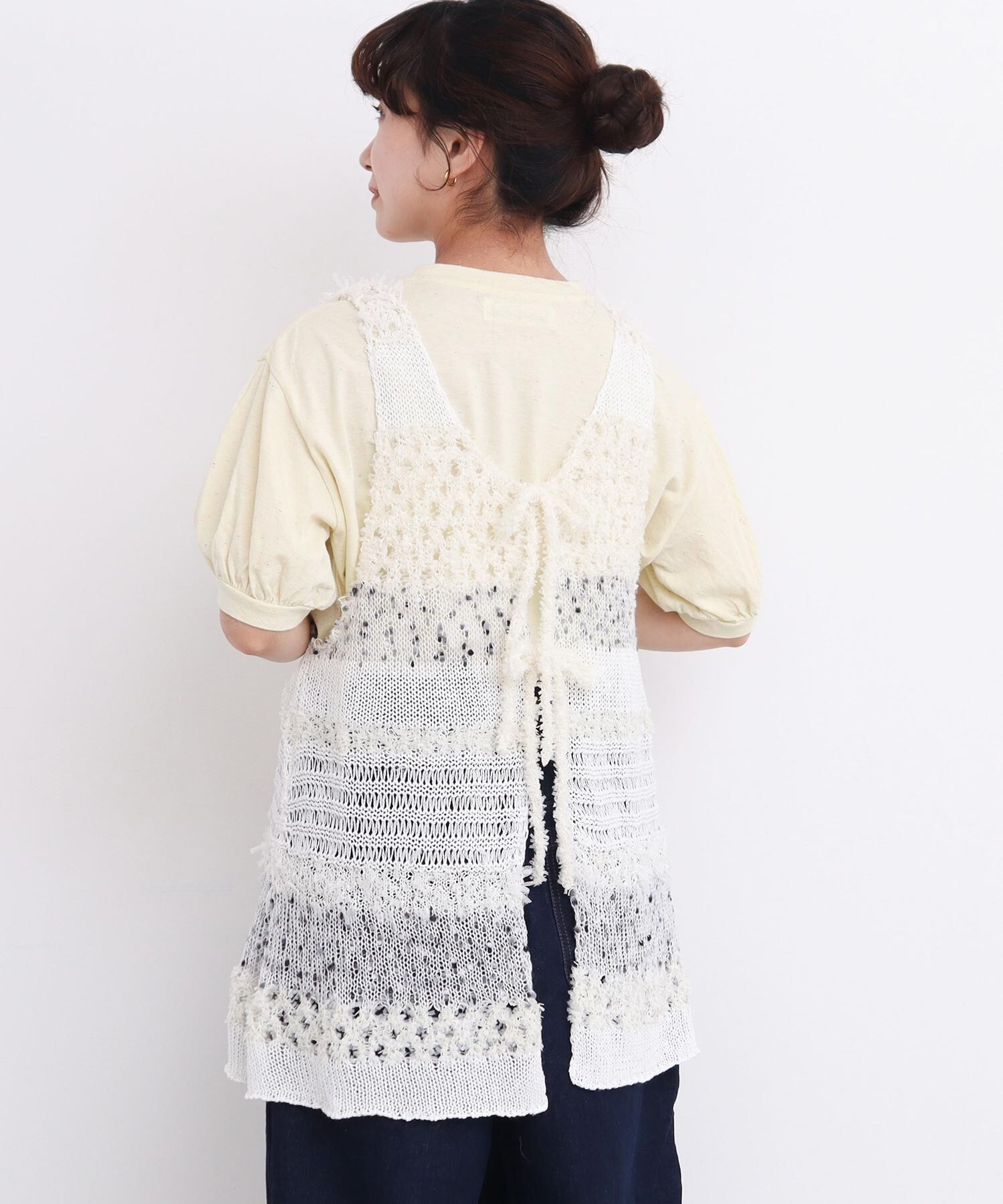 まる。　Make stuff-be with ベスト AMBIDEX Store 【予約販売】〇ぽつぽつ糸のcraft knitベスト (F
