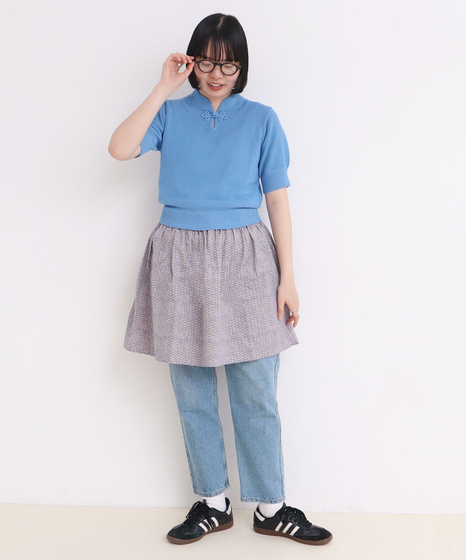 AMBIDEX Store △〇COTTON NYLON 華釦 半袖プルオーバー(F