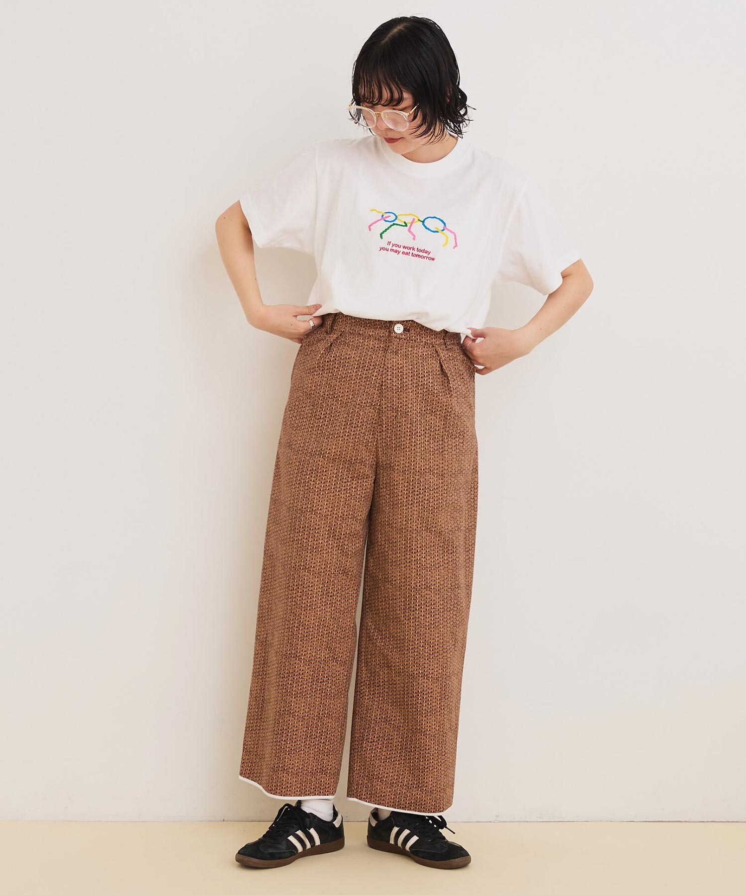 AMBIDEX Store 〇BASKET print マルポケット パンツ(F アオ): l
