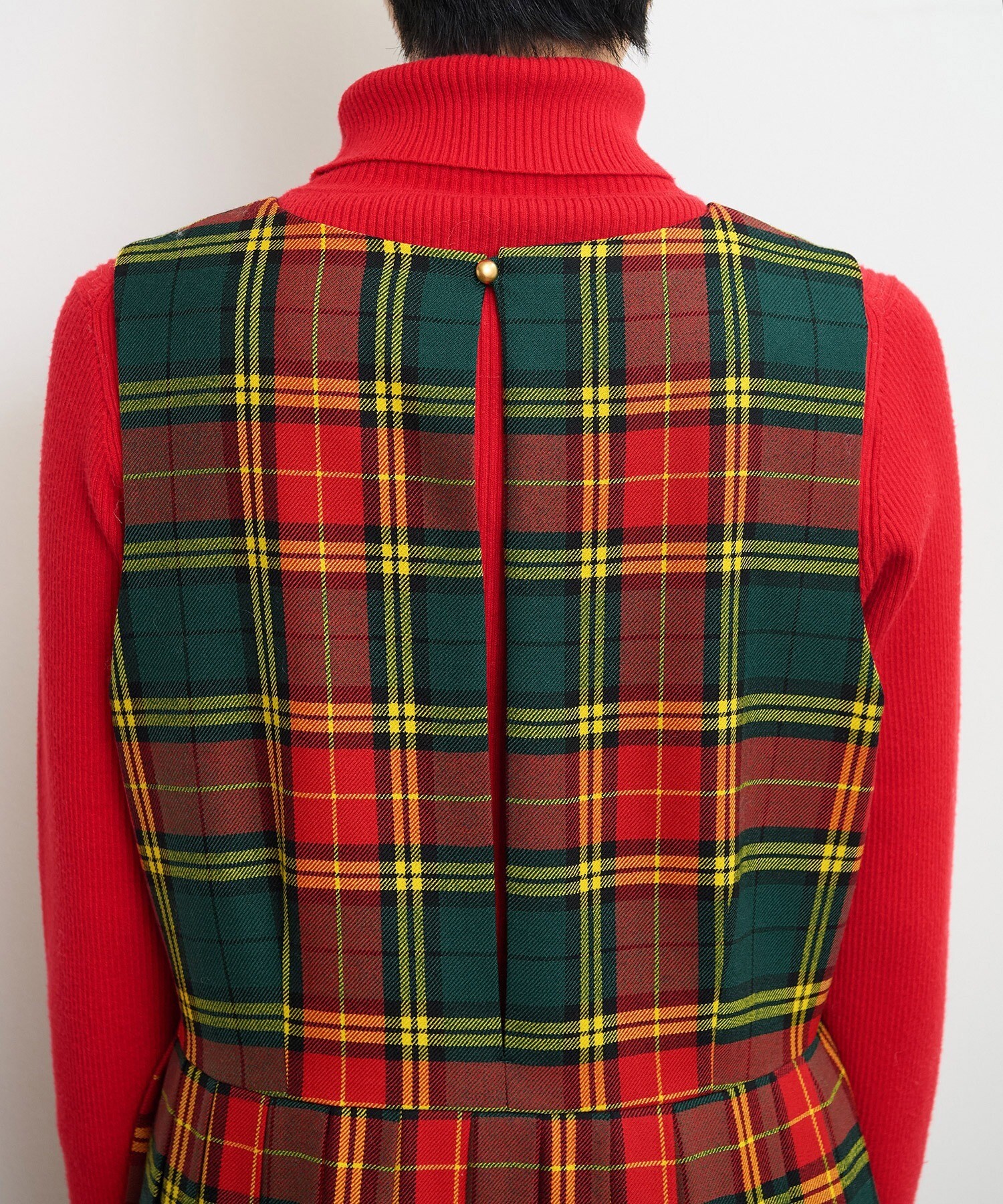 AMBIDEX Store ○2/48タータンチェックワンピース(F アオ): CHILD WOMAN