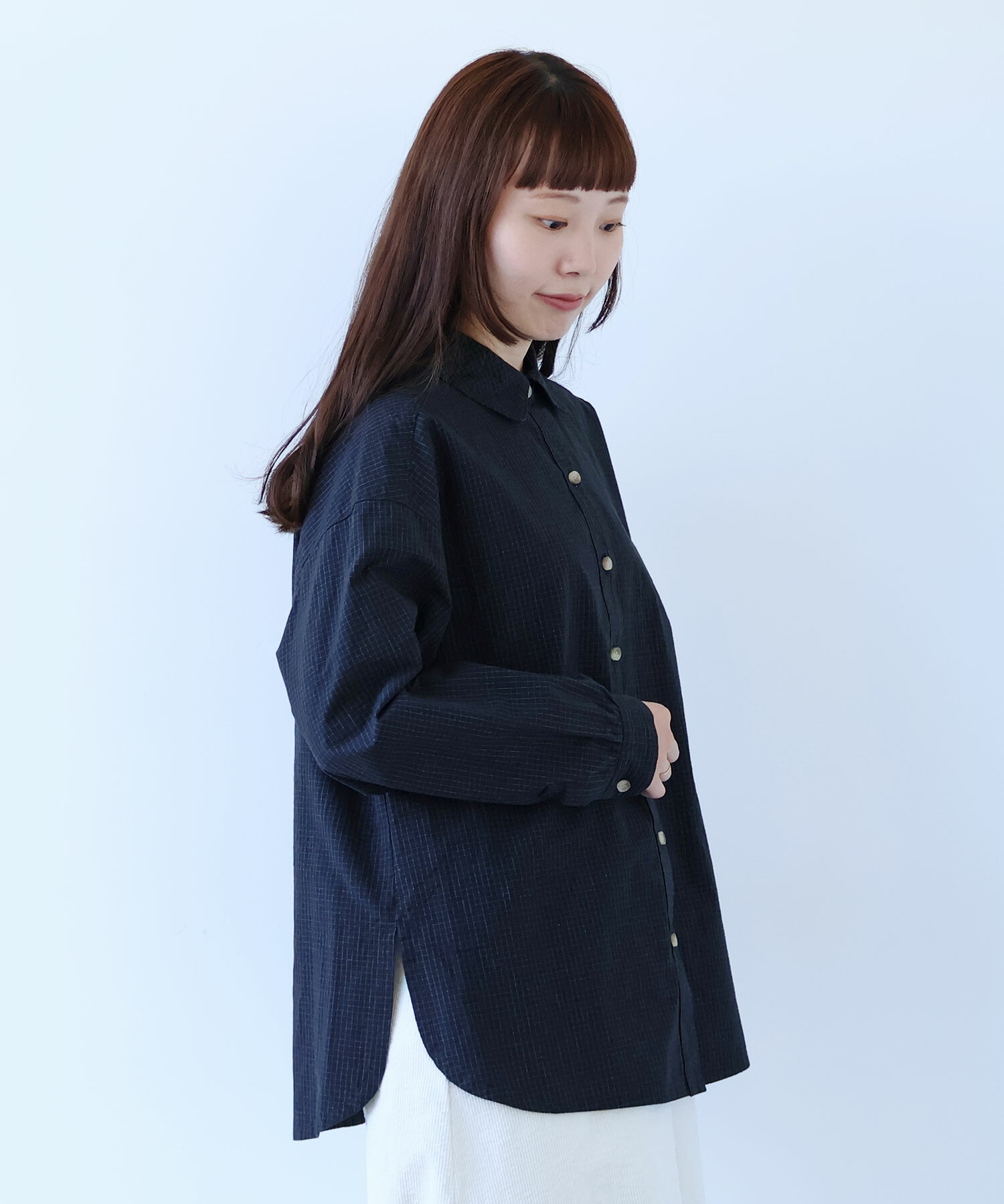 AMBIDEX Store △〇 ナチュラルリップルボイル シャツ(F クロチェック): bulle de savon