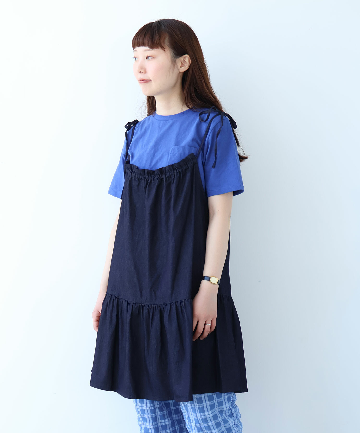 AMBIDEX Store ○ 5.5oz denim kincyaku チュニックブラウス(F
