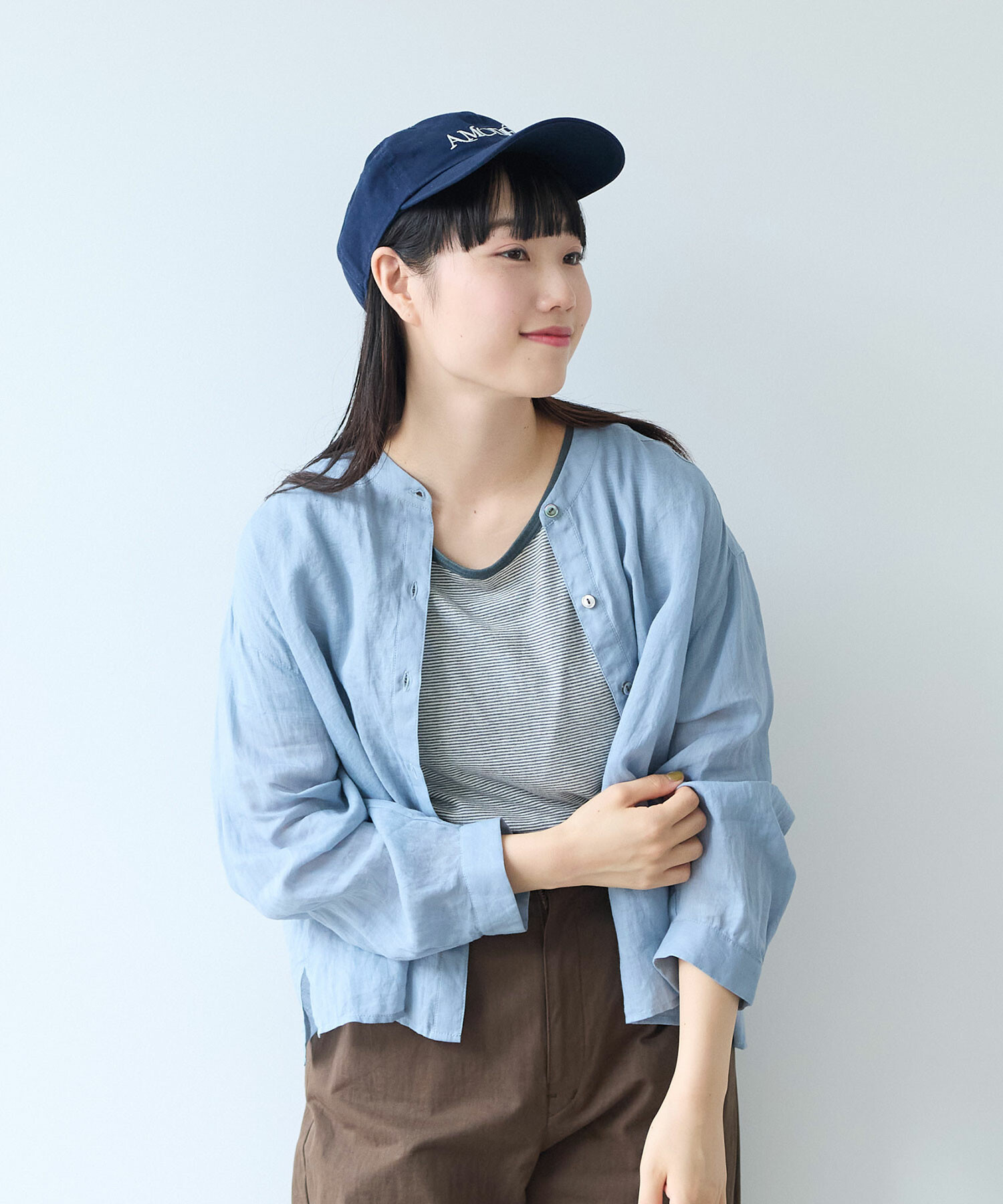 【ミユミユミユキン】☆新品☆bulle de savon/leneブラウス AMBIDEX Store ○ Ramie short ブラウス(F ブルーグレー): bulle de savon