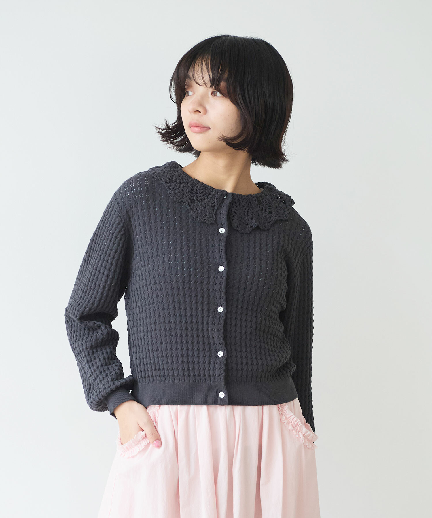 ✨新品未使用✨bulle de savon 上質カシミヤ ケープ ダークネイビー ✨新品未使用✨bulle de savon 上質カシミヤ ケープ ダークネイビー