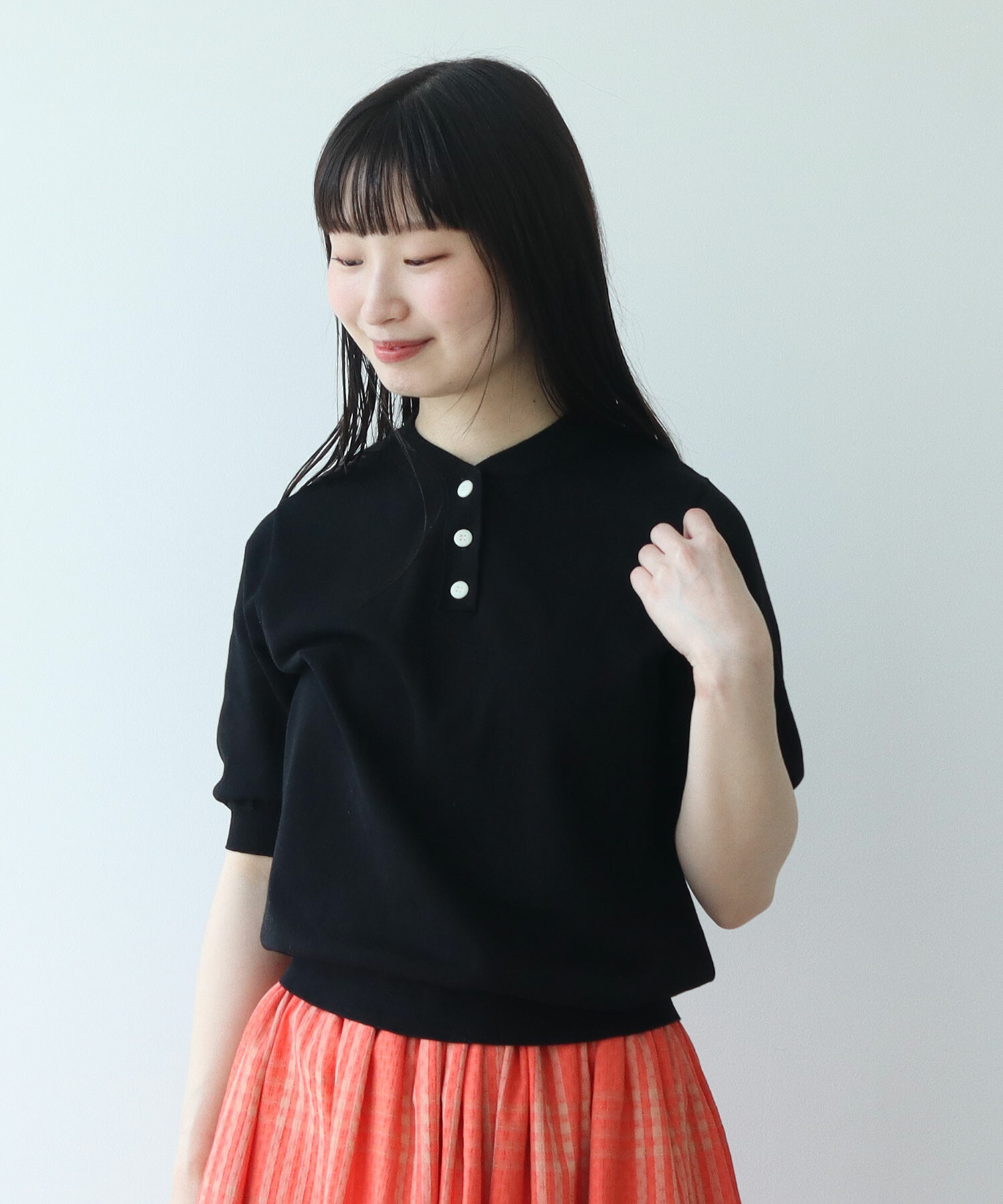 大人のチャーム ポニーフック 透かしハートリーフ マーブルネイビー 