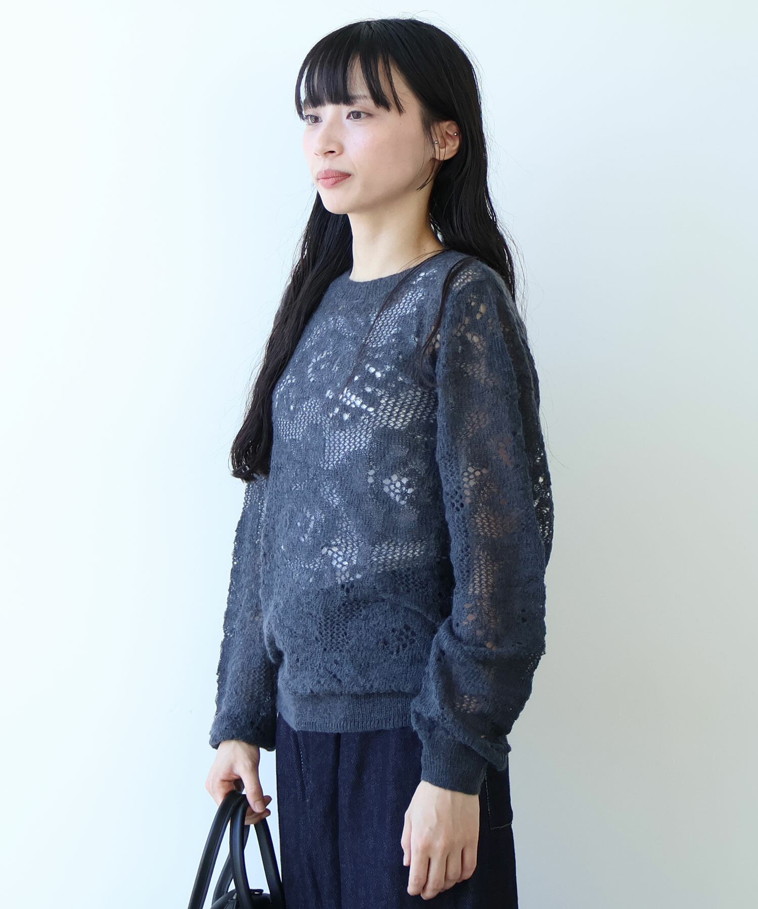 HANAページ♡⃜ AMBIDEX Store ○ hana hana モヘア プルオーバー(F チャコール