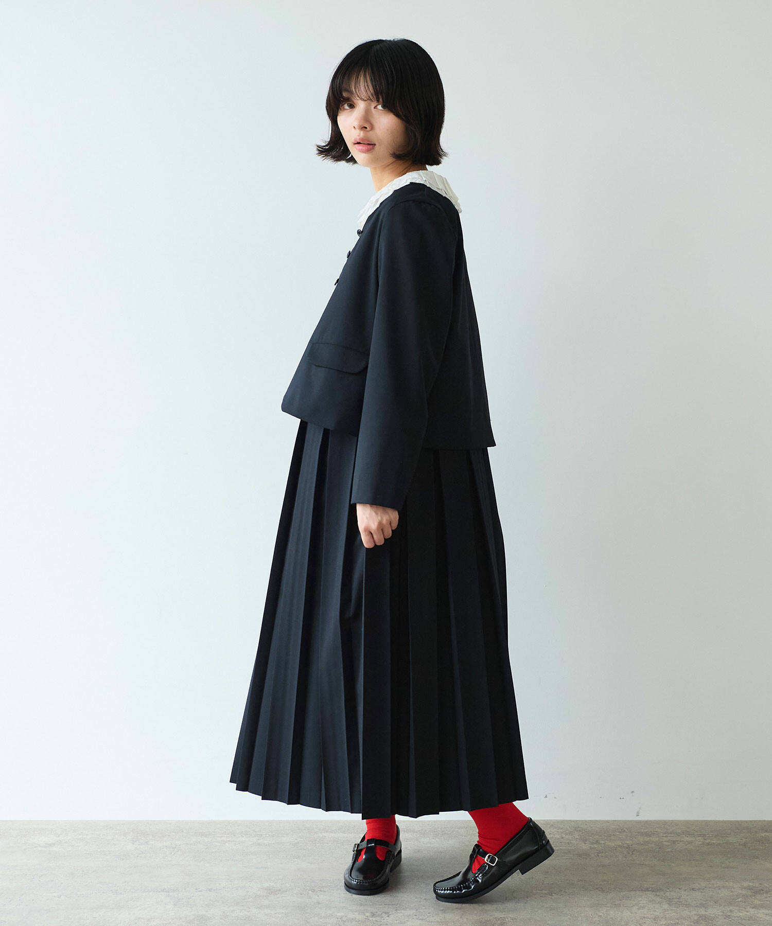 AMBIDEX Store 〇 2 / 80 TWツイル プリーツジャンパースカート(F