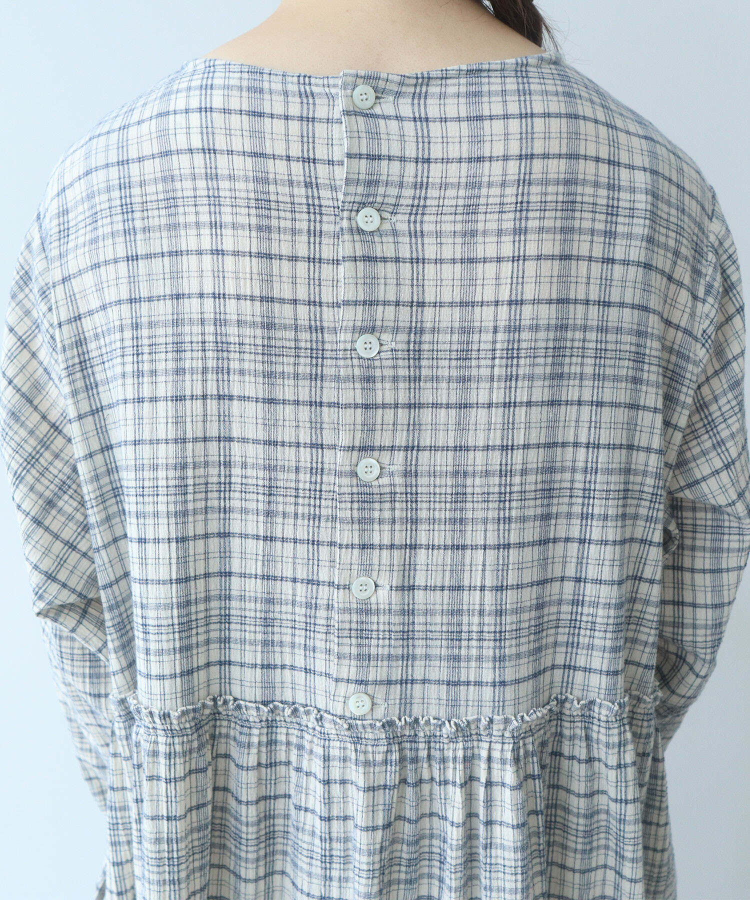 AMBIDEX Store 【予約販売】〇 ちぢみcheck ワンピース(F ピンク