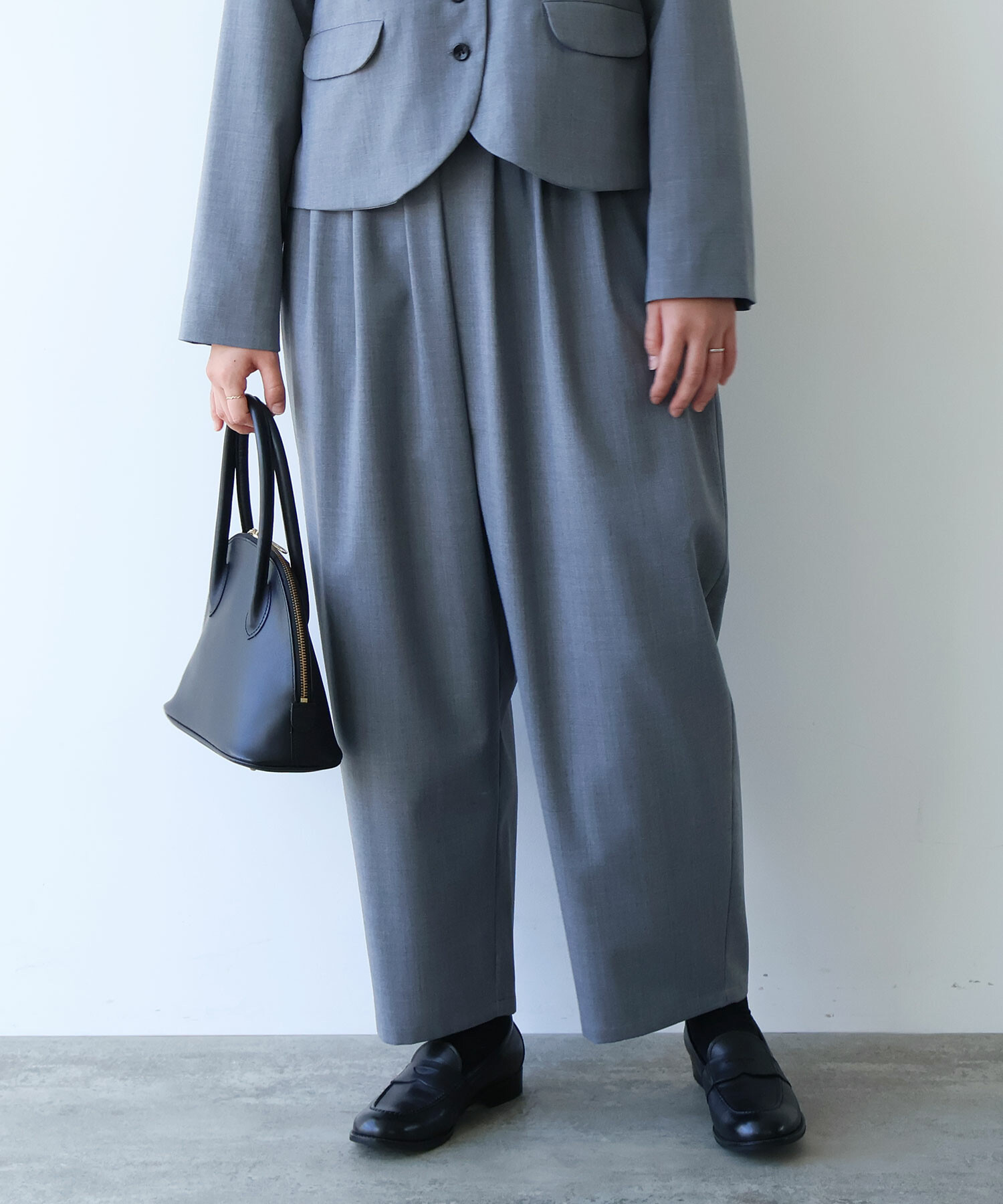 AMBIDEX Store 【予約販売】〇 2 / 80 TWツイル タックパンツ(F クロ