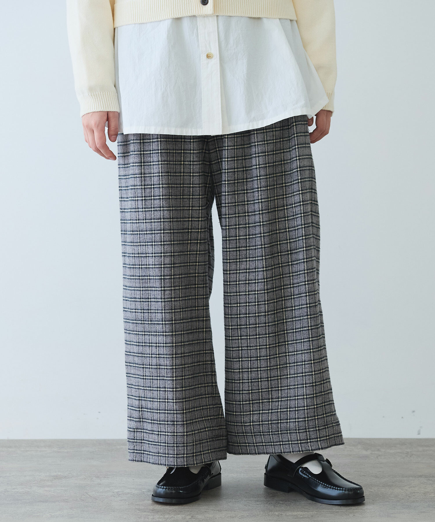 AMBIDEX Store ○ mini チェック パンツ(F アオチェック): bulle de savon