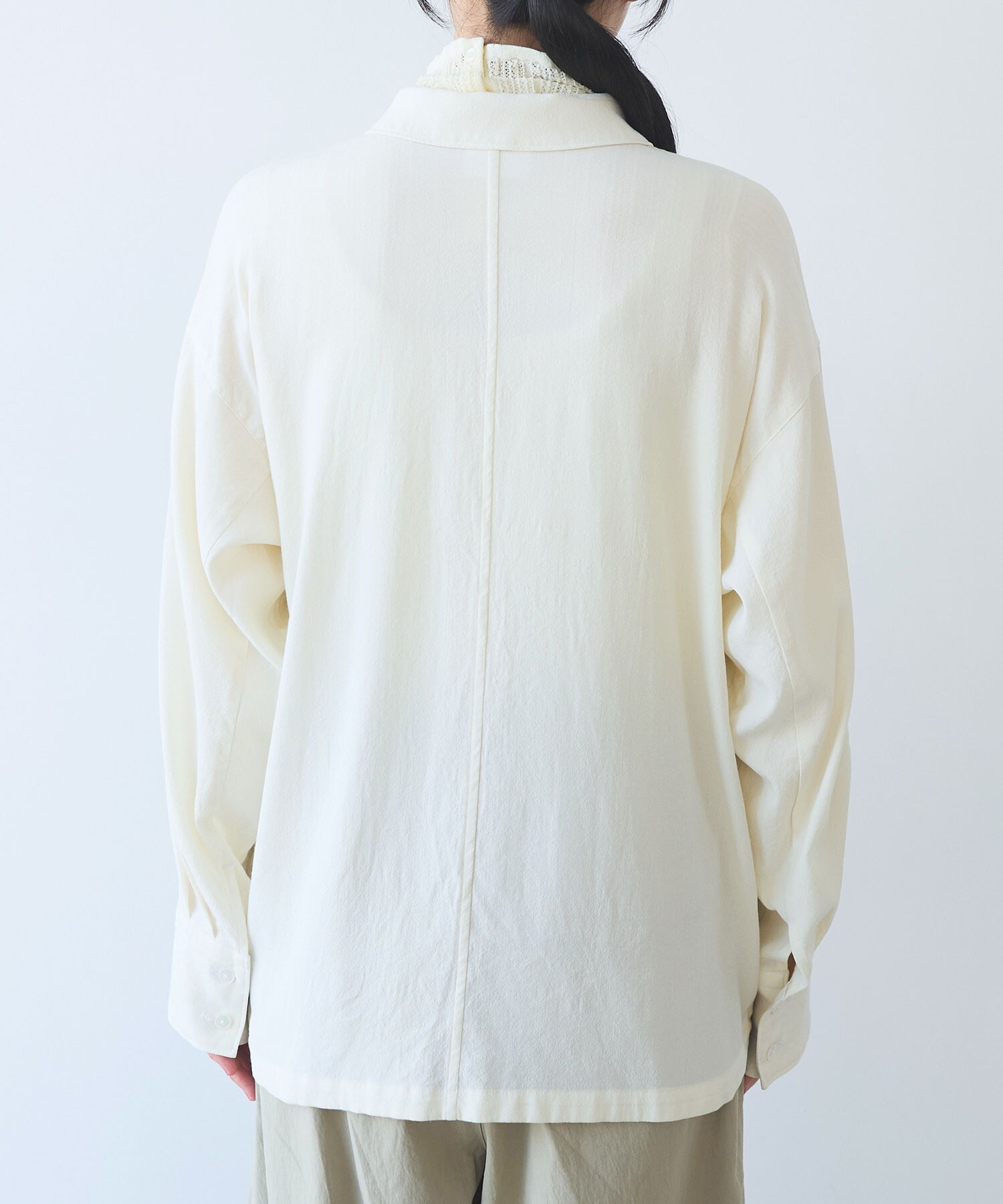 AMBIDEX Store 【予約販売】○レーヨンウール haori シャツ (F