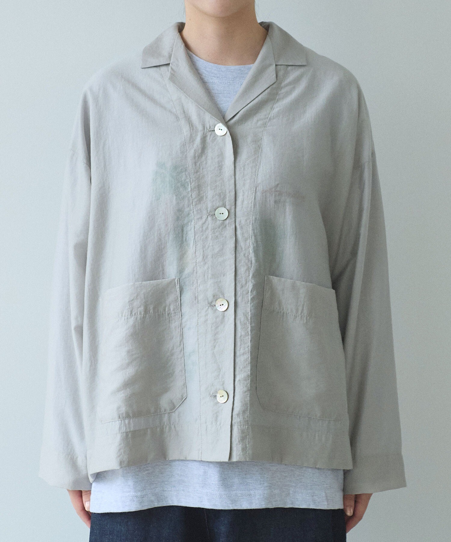 AMBIDEX Store ○sheer シャツジャケット(F グレー): yuni