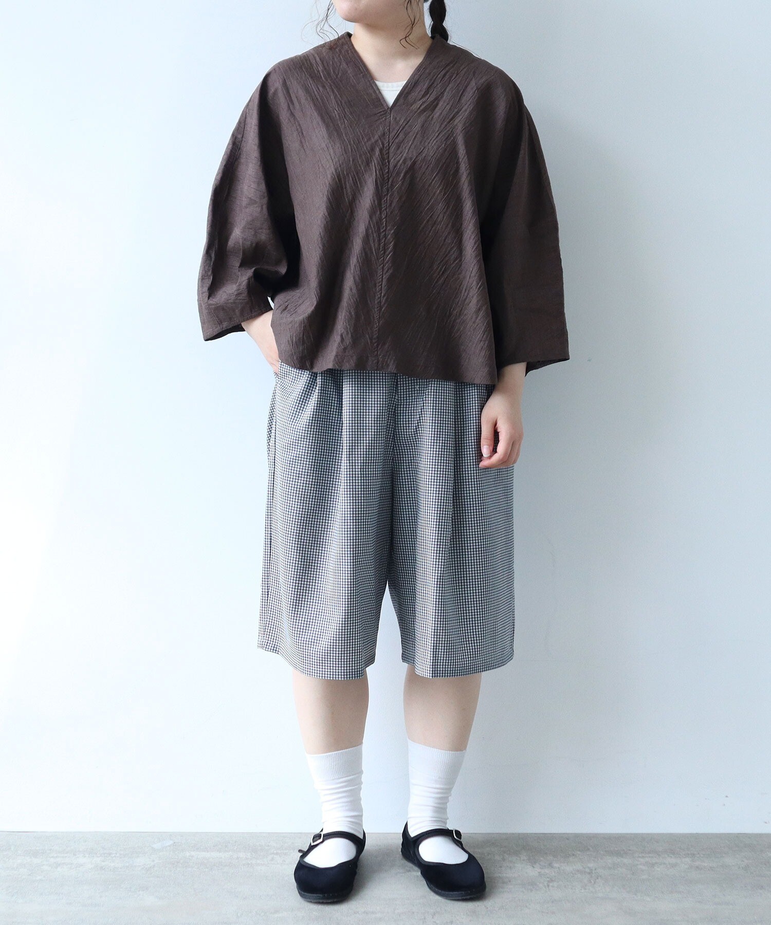 AMBIDEX Store △○Vネックブラウス(F クロ): yuni