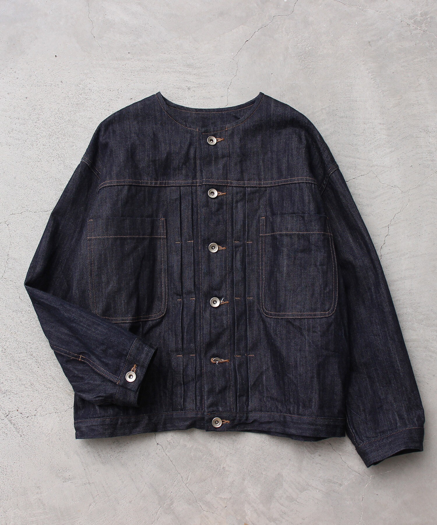 AMBIDEX Store △cotton denim ノーカラー ブルゾン(F コン): yuni