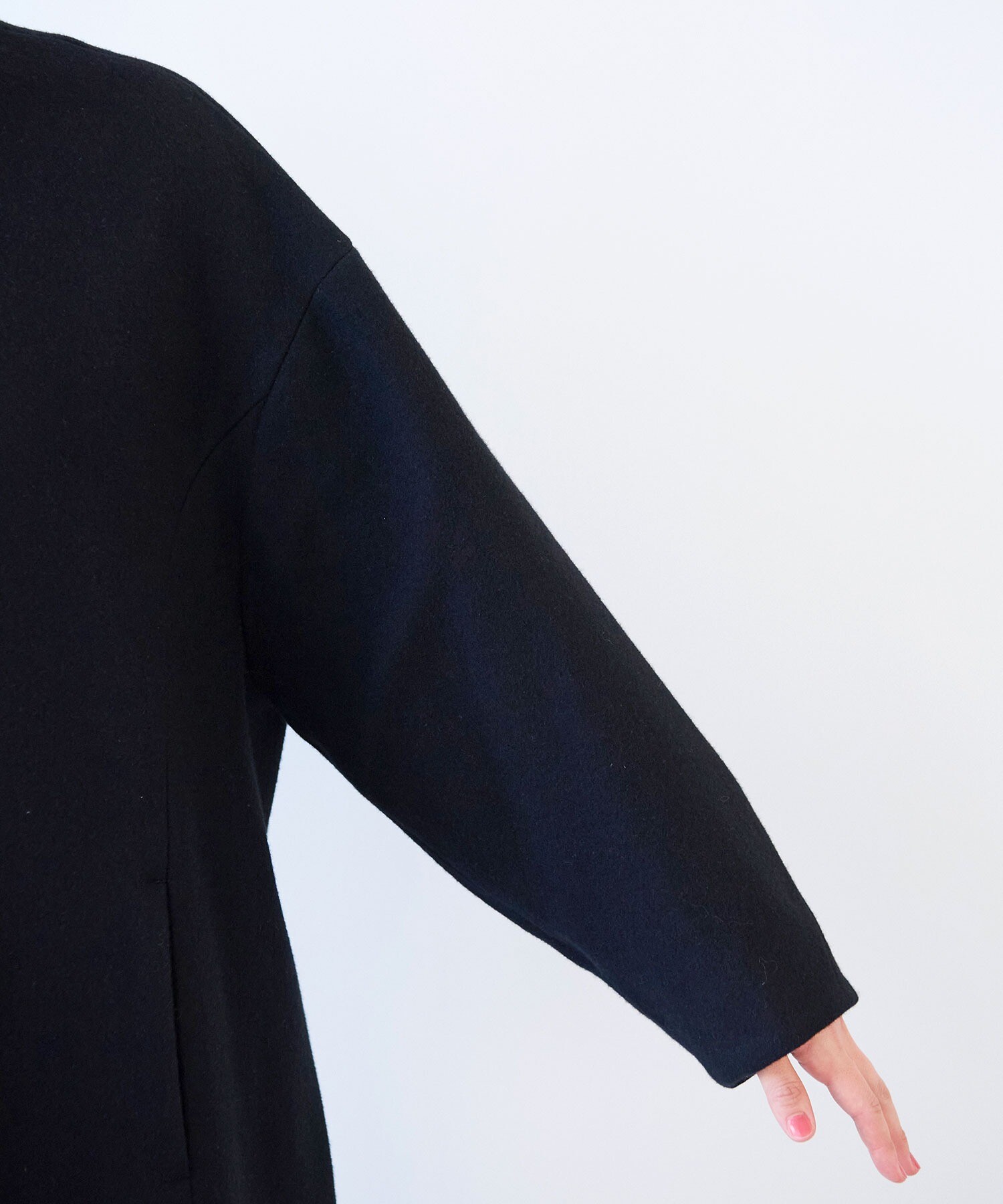 AMBIDEX Store ○ウールsuper100 bal collar cocoonコート (F グレー