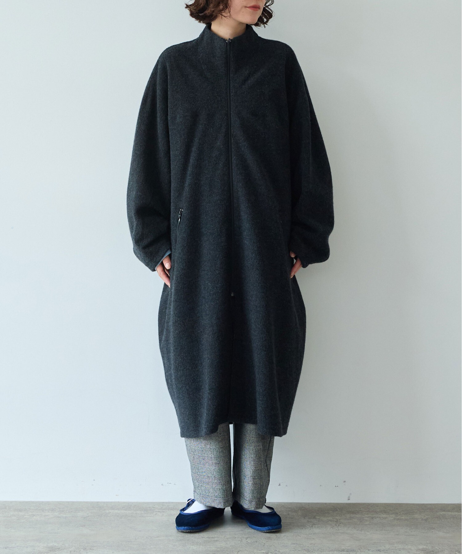 AMBIDEX Store ○コットンウールカシミアボア コクーンコート (F