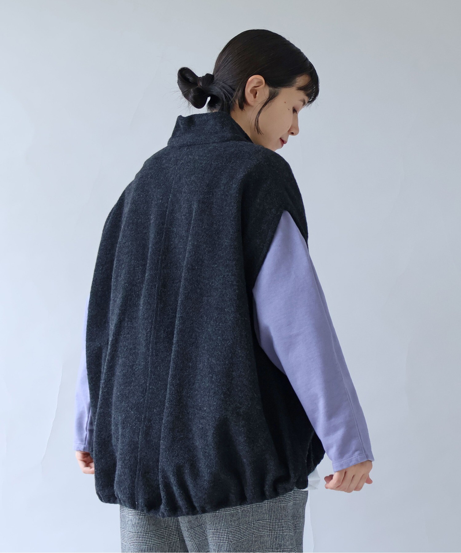 AMBIDEX Store ○コットンウールカシミアボア コクーンベスト(F コン