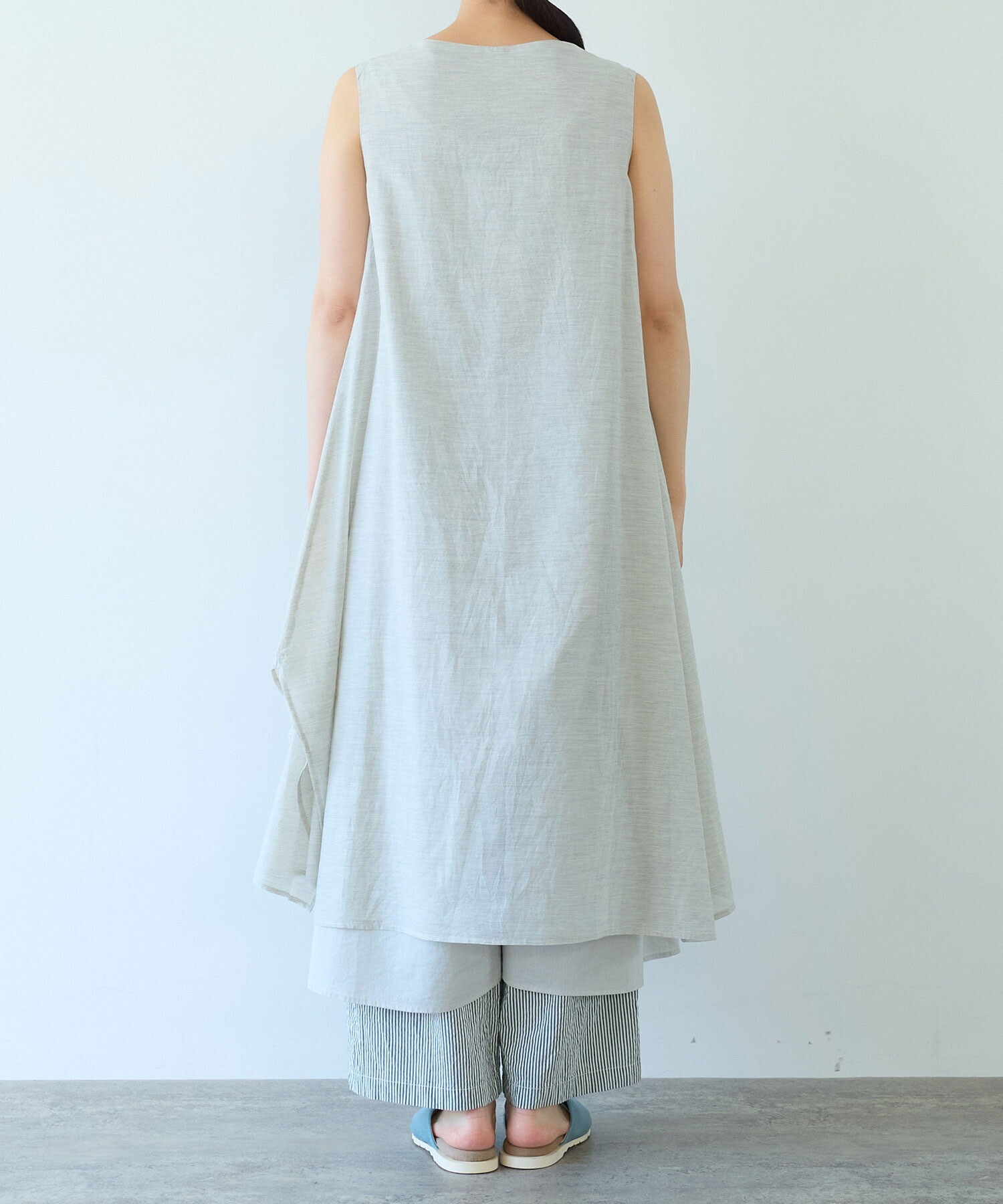 BEADSLEY コットン シルク レイヤード ワンピース yuni ワンピース コットンシルク プロダクトダイ レイヤード