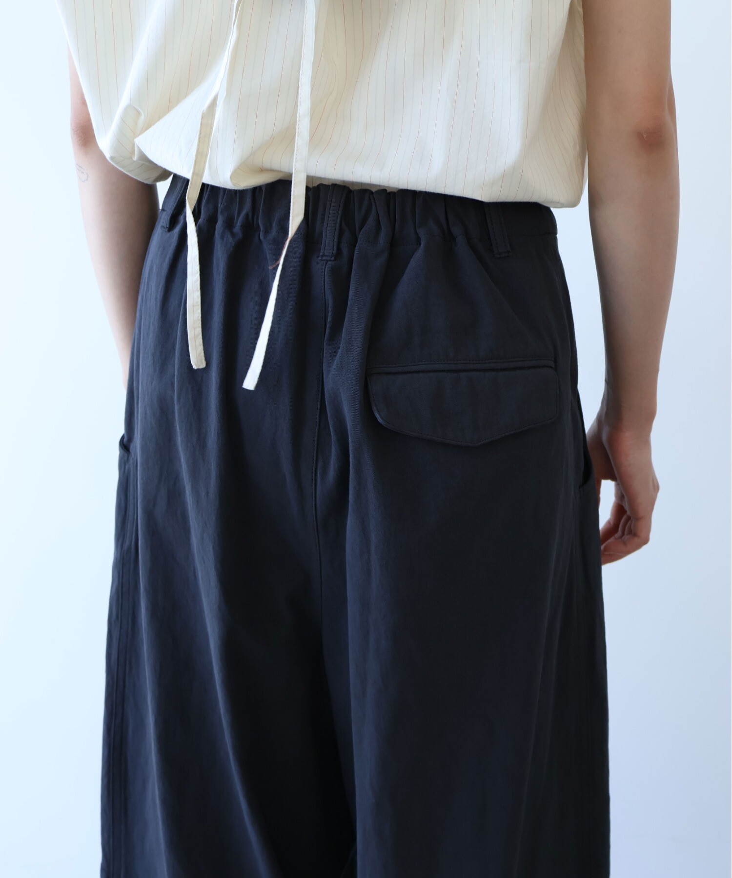 AMBIDEX Store ○強撚コットン近江晒 コクーンパンツ(F カーキ): yuni