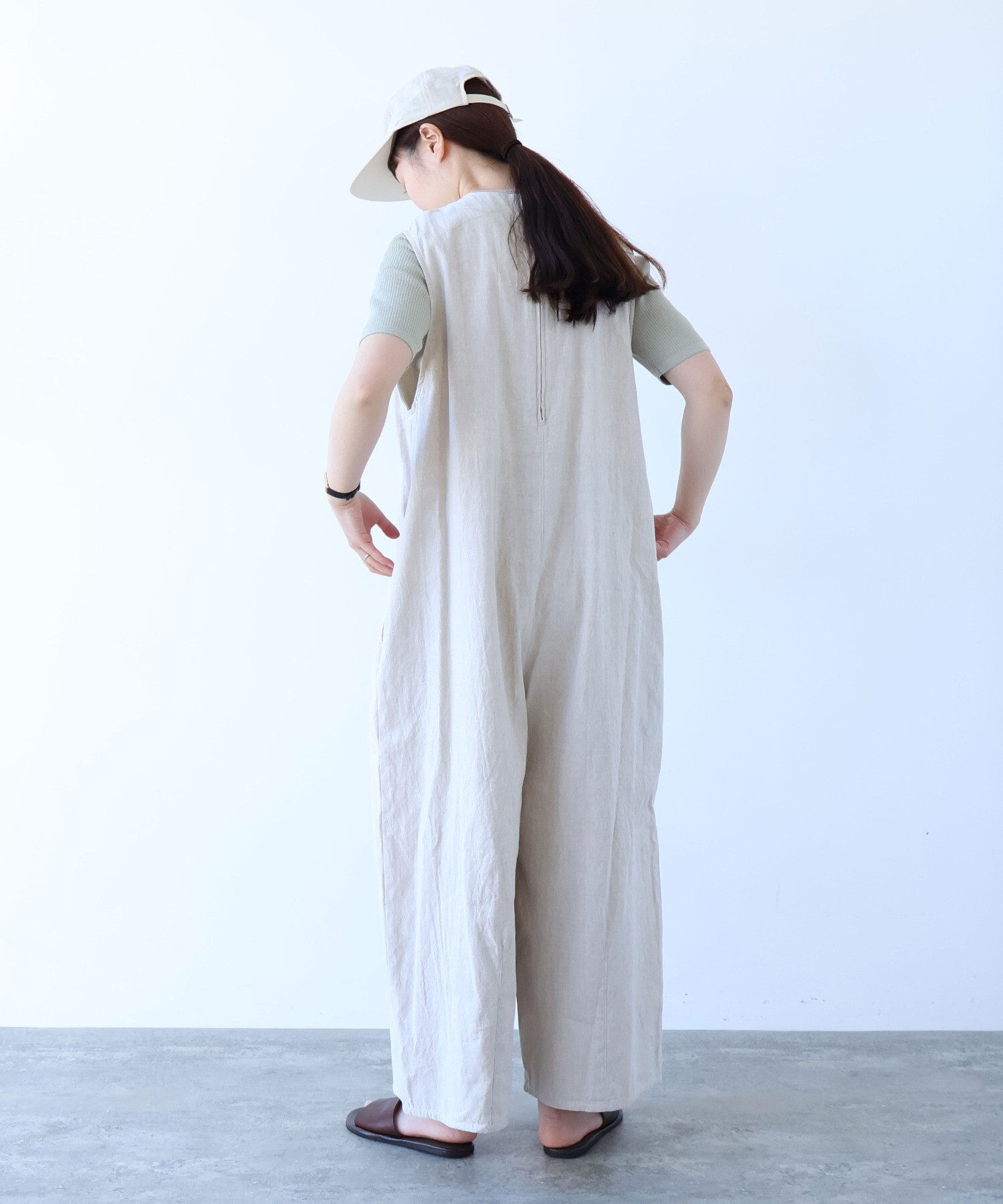 AMBIDEX Store 高密度Cotton/Linen オールインワン(M クロ): yuni