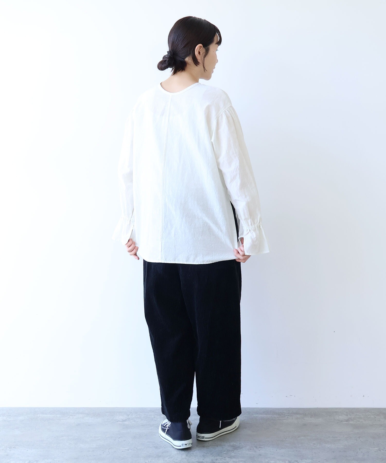 AMBIDEX Store ○コットンコーデュロイ ゴムタックパンツ(F ピンク): yuni