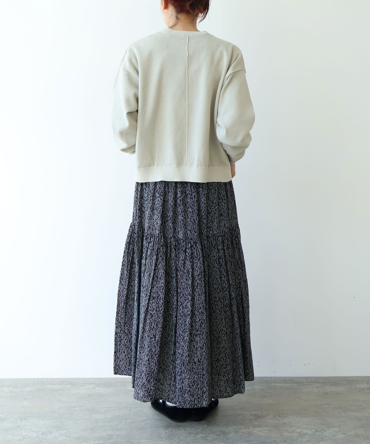 AMBIDEX Store Rayon/Cupra/cotton print tiered スカート(F dot): yuni