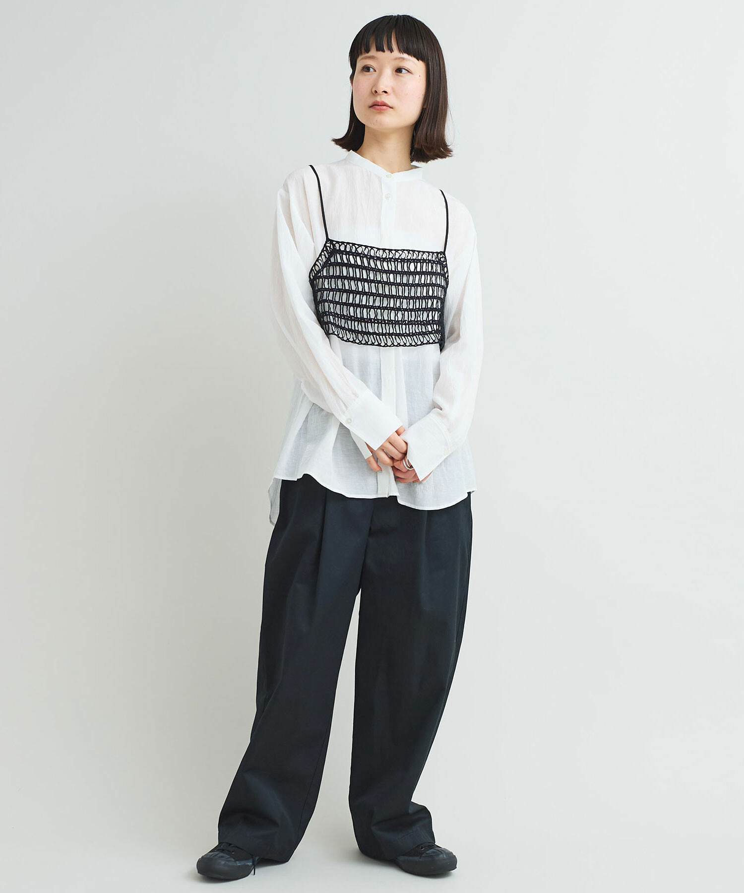 専用　ROBE de PEAU #gauze ロングスリーブシャツ　2枚セット LA PEAU DE GEM（ラポドゥジェム）の「【LA PEAU DE GEM】ロング