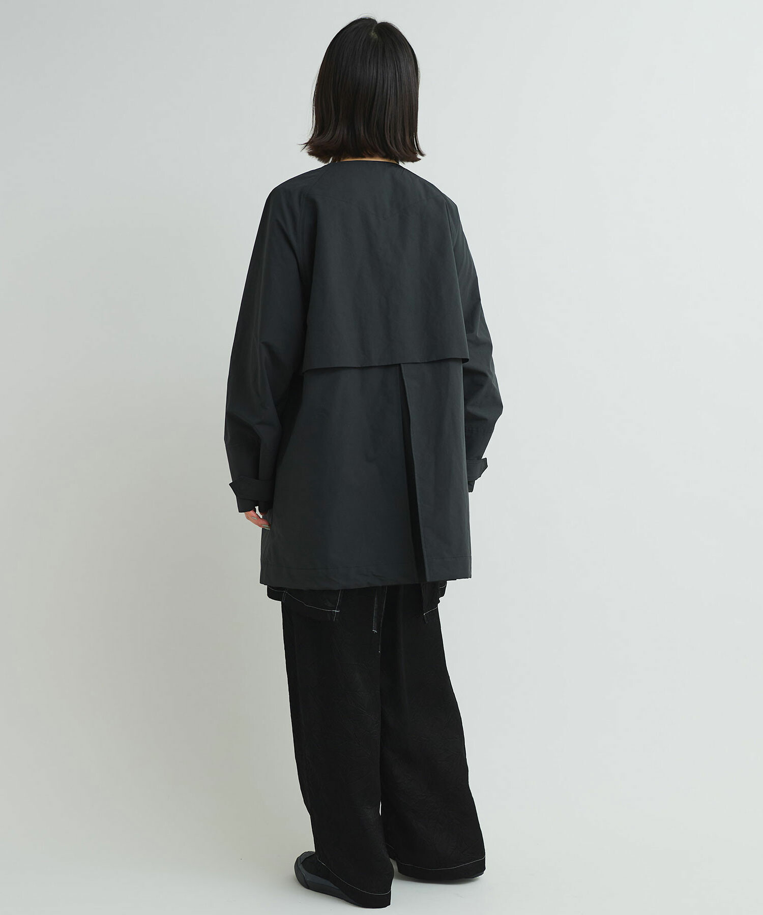 AMBIDEX Store 〇ピーチスキンタフタ ショート コート(F クロ): iki