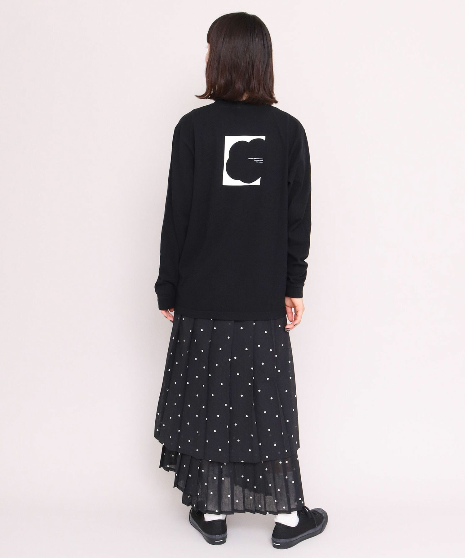 AMBIDEX Store セミコーマ天竺 バックプリント ロンT(F シロ): iki