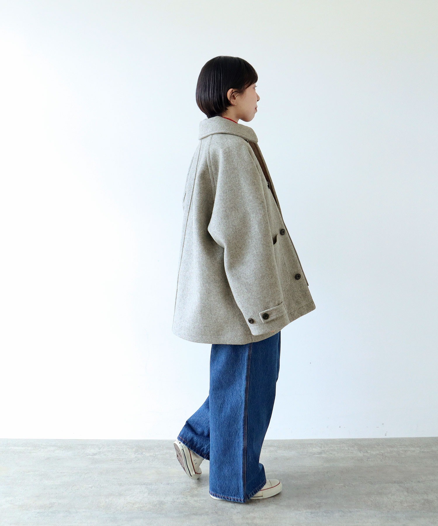 うみこページ AMBIDEX Store ○メルトンマリンコート(F グレー): PAR ICI