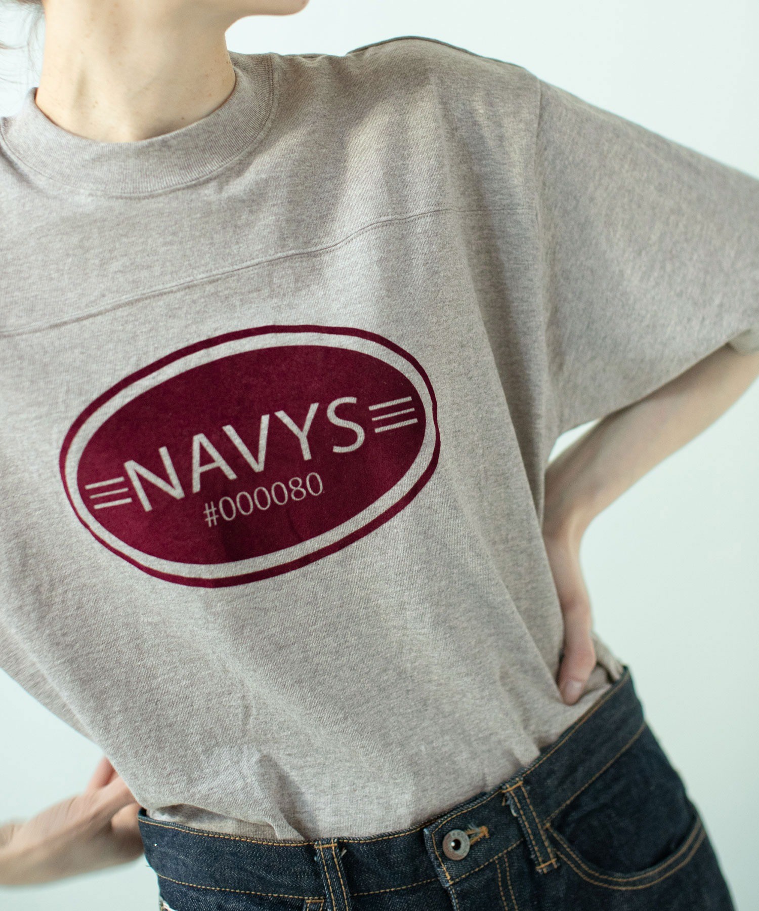 AMBIDEX Store ○○NAVYS80 フットボールTシャツ(F イエロー