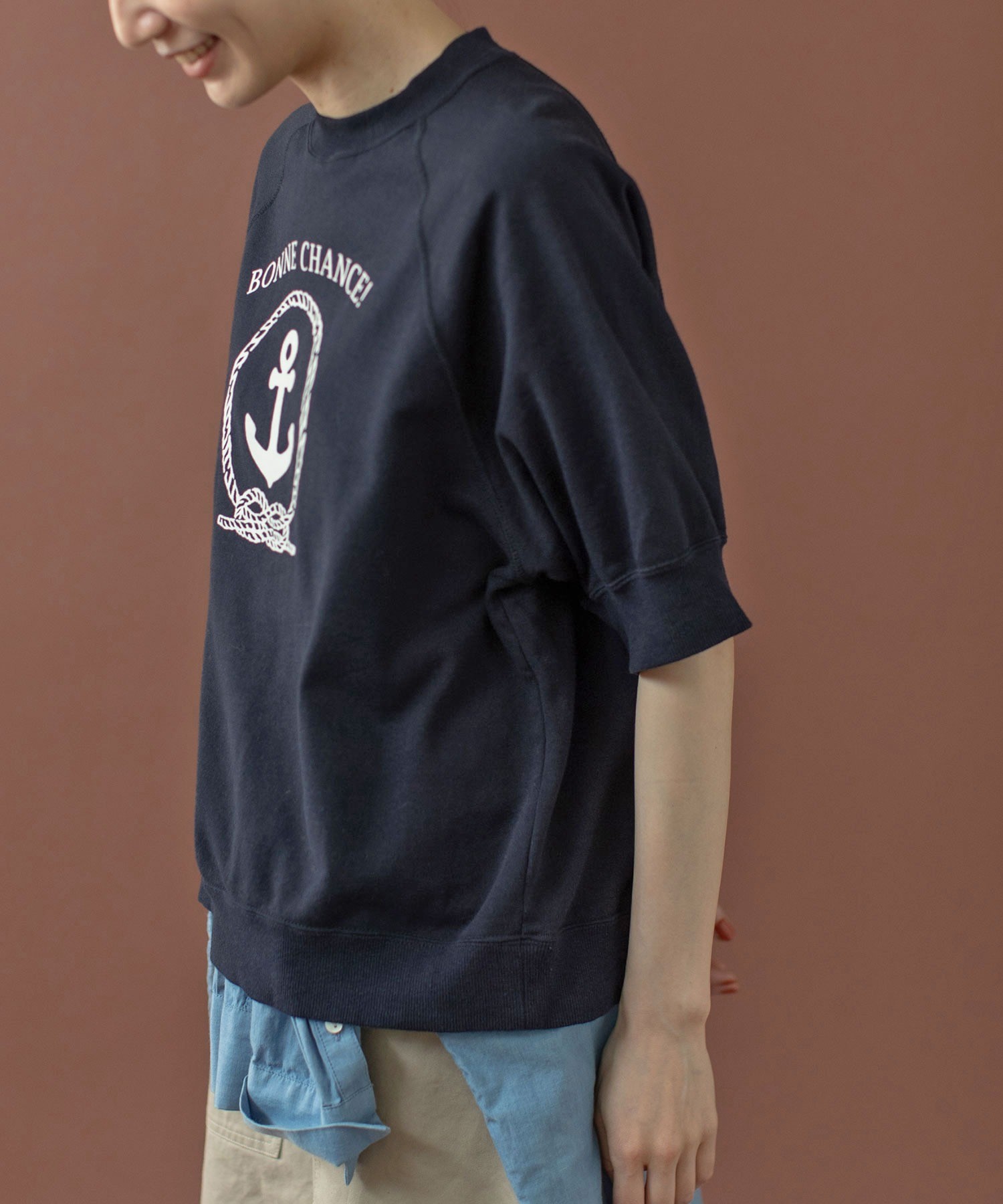 AMBIDEX Store ○○BONNE CHANCE ! 半袖裏毛Tシャツ(F シロ): PAR ICI