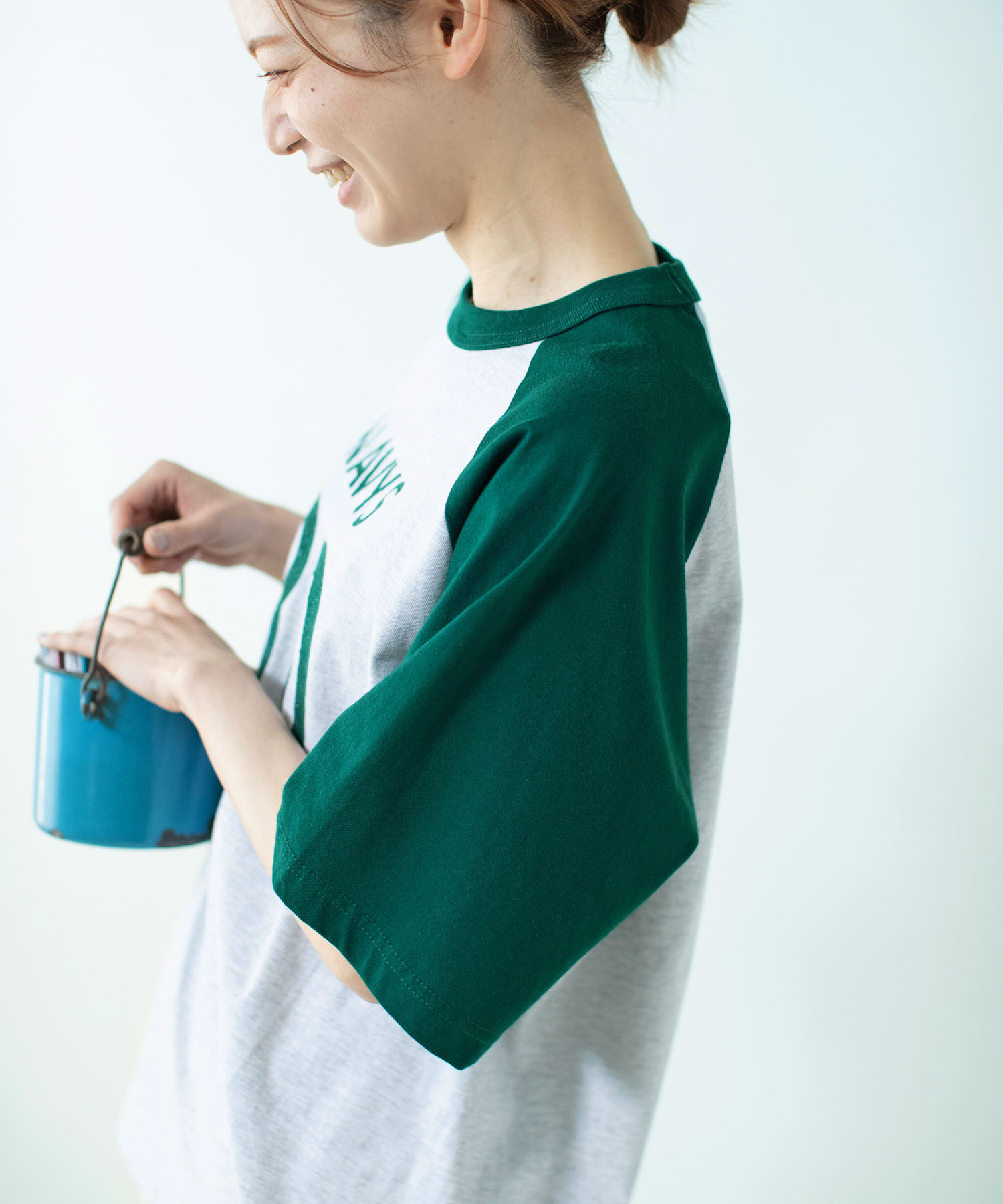 AMBIDEX Store ○#80NAVYS ラグランTシャツ(F カーキ): PAR ICI