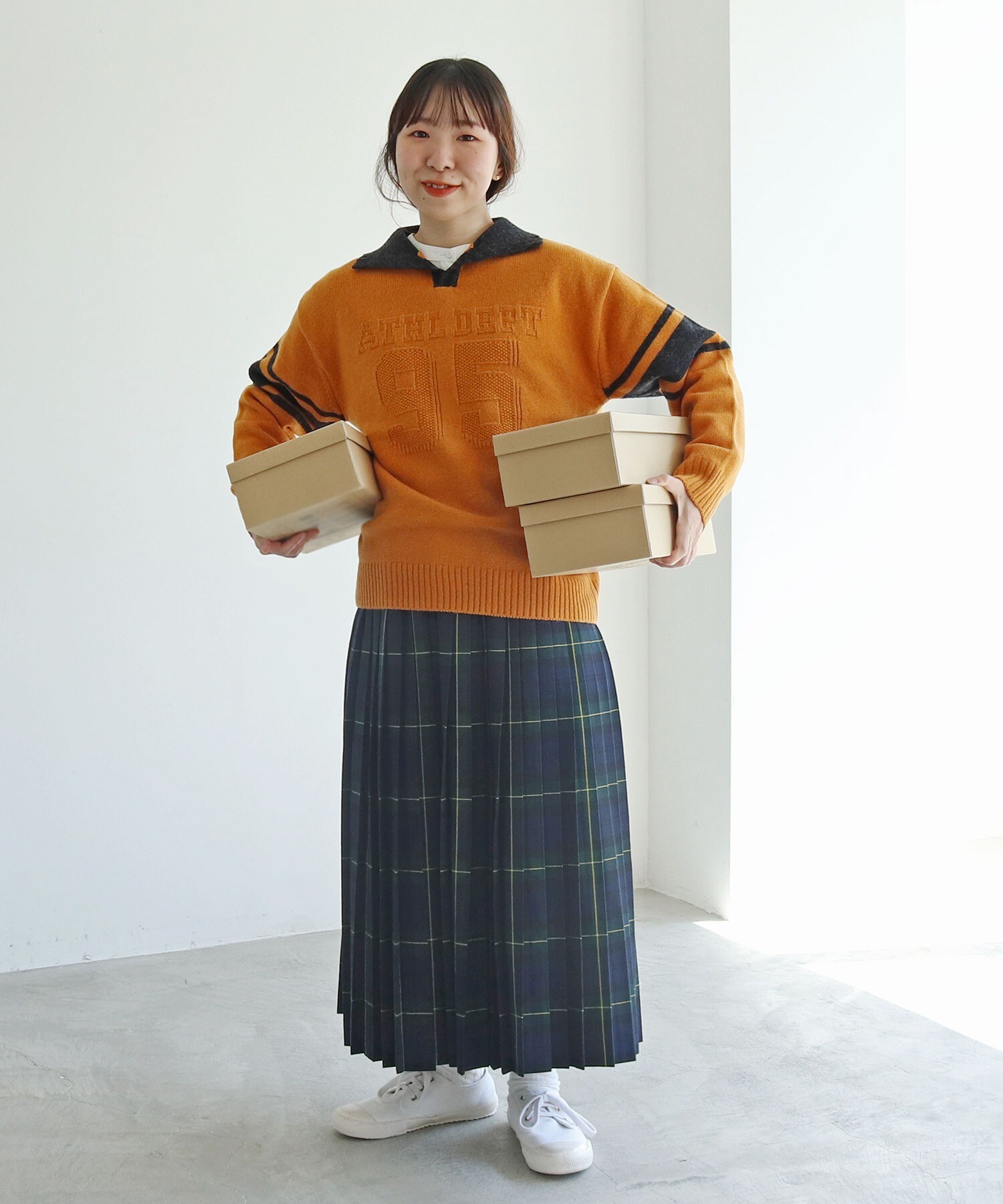 日本公式の通販 yuni ユニ ギンガムチェック プリーツ スカート par ici