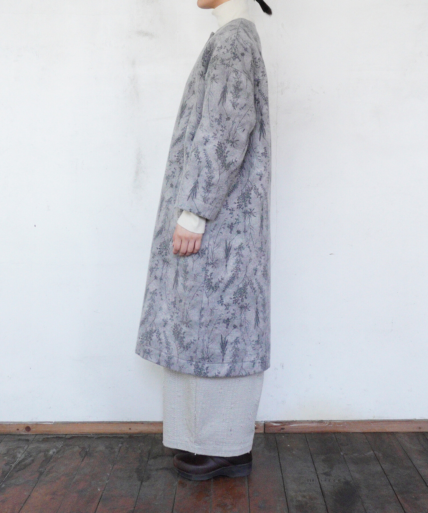 AMBIDEX Store 〇old letter flowers コート(F グレー): Rin international