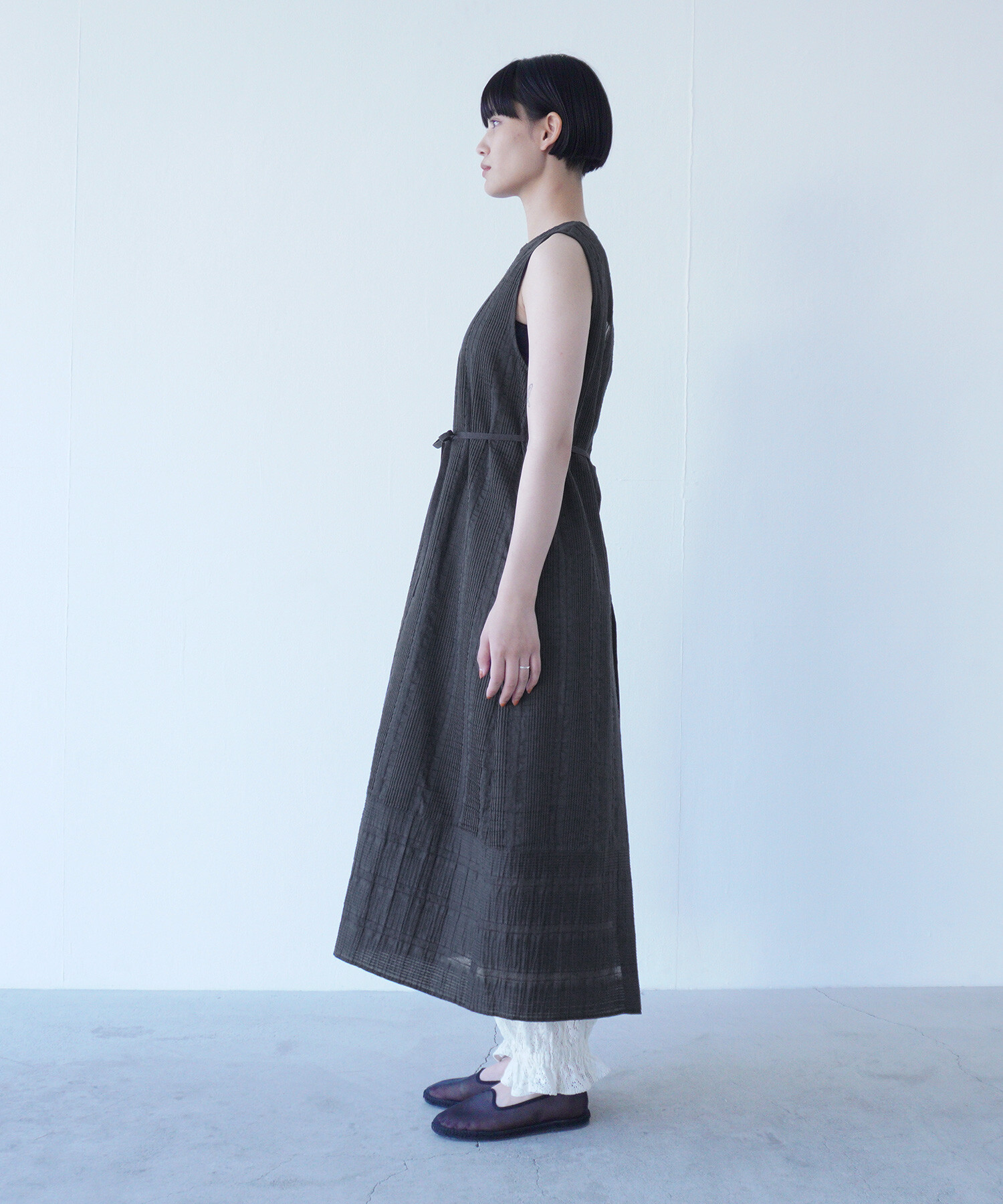 AMBIDEX Store △〇pintuck jacquard ベストワンピース(F