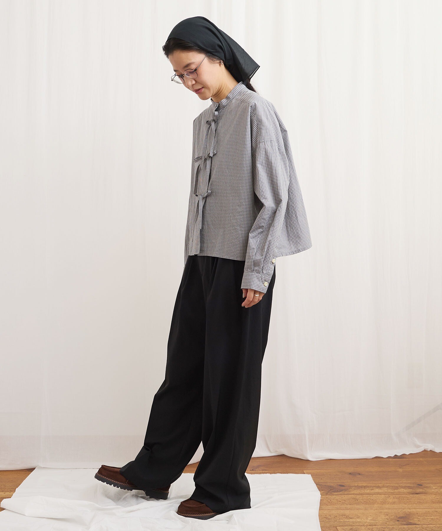 AMBIDEX Store ribbon shirt(F チェック): l'atelier du savon