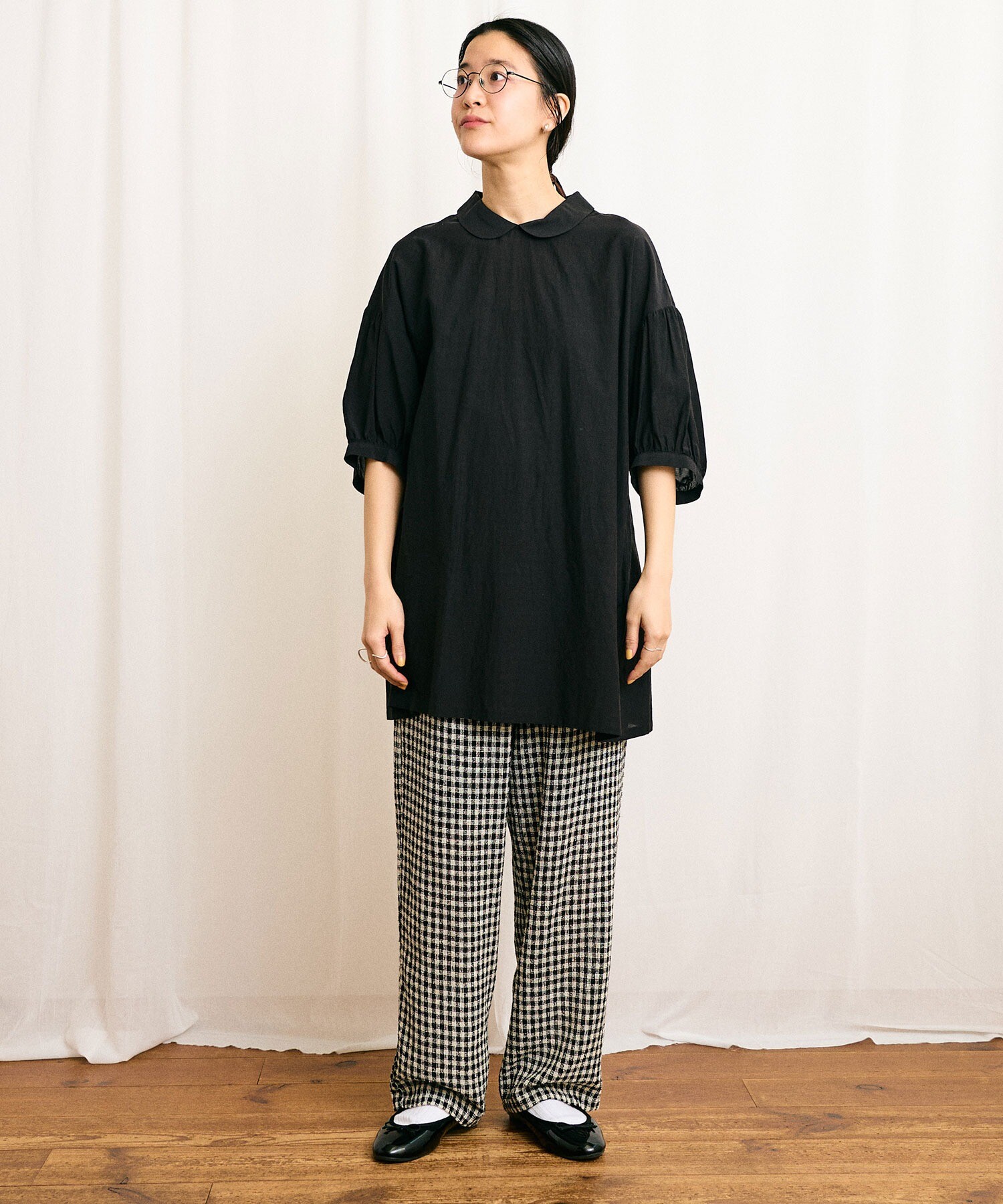 AMBIDEX Store 【予約販売】〇Cotton cupra washer Annie blouse