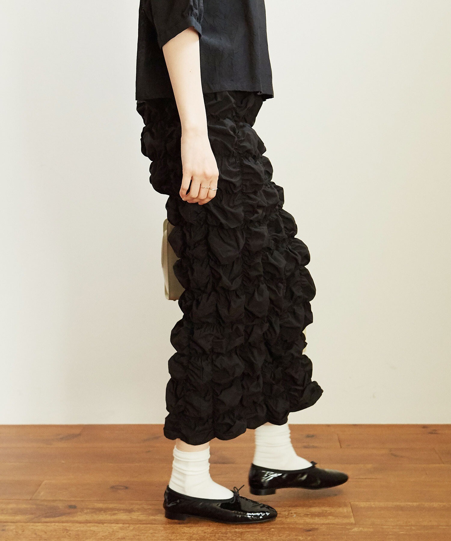 AMBIDEX Store ○uneven スカート(F black): l'atelier du savon