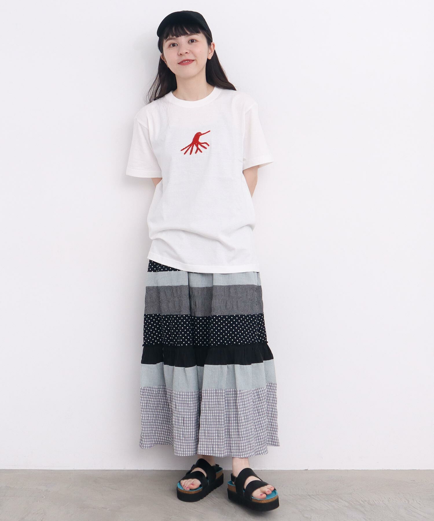 AMBIDEX Store 〇海の生物刺繍 Tシャツ(F グレー): l'atelier du savon