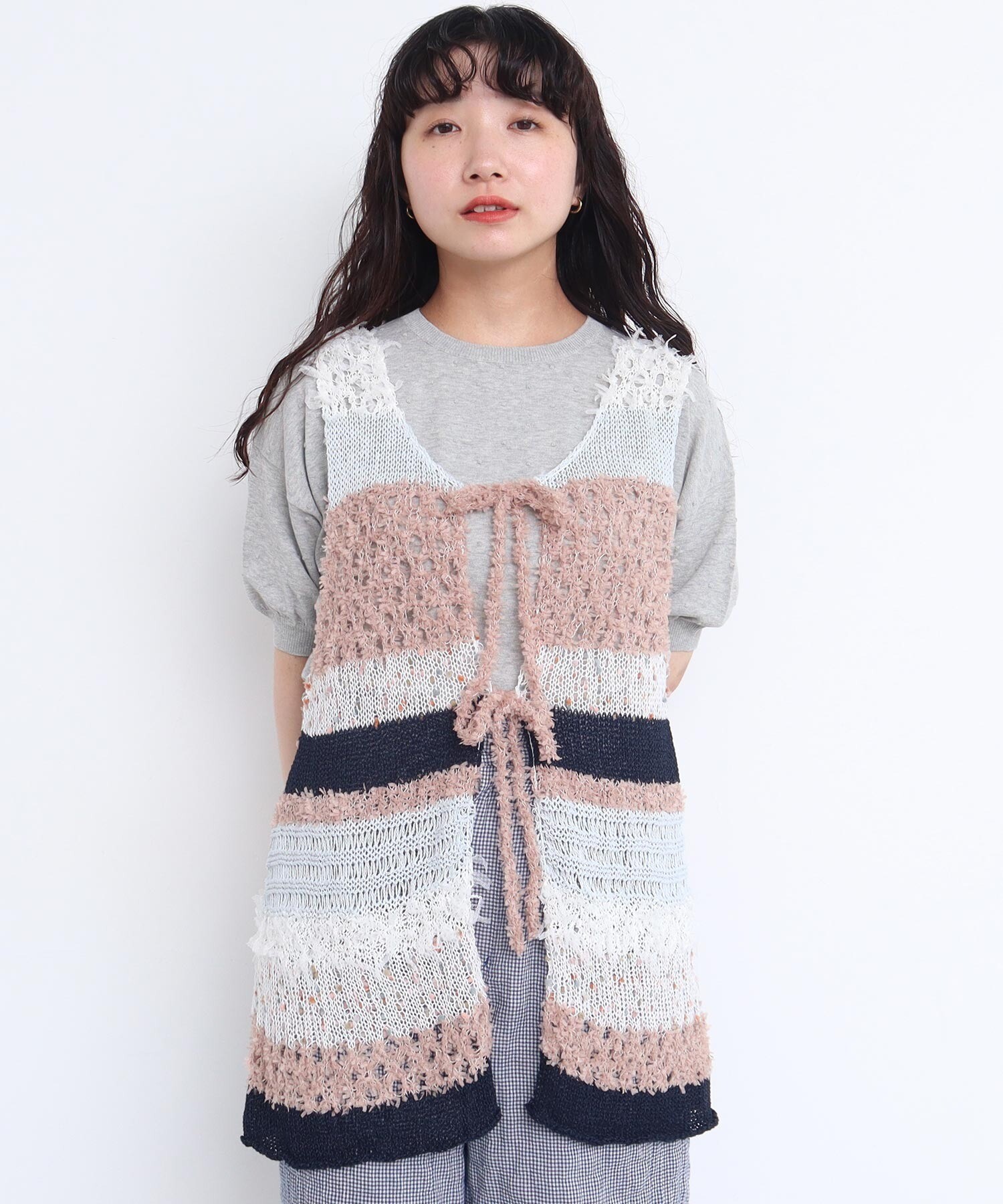 AMBIDEX Store 【予約販売】〇ぽつぽつ糸のcraft knitベスト (F