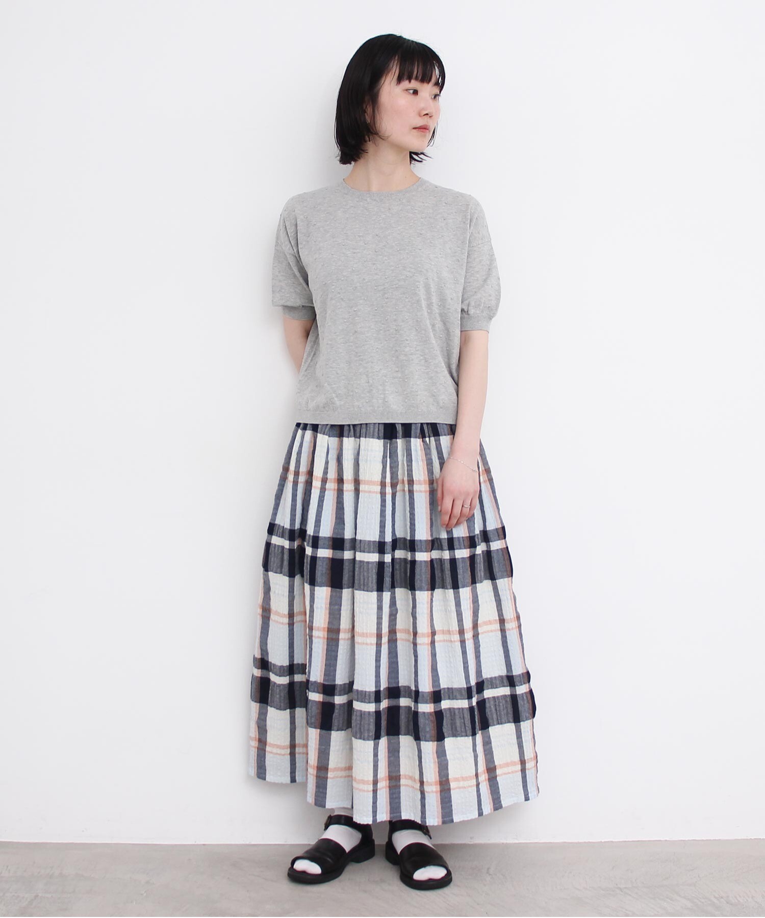 AMBIDEX Store ぽんぽんサマーニット(F グレー): l'atelier du savon