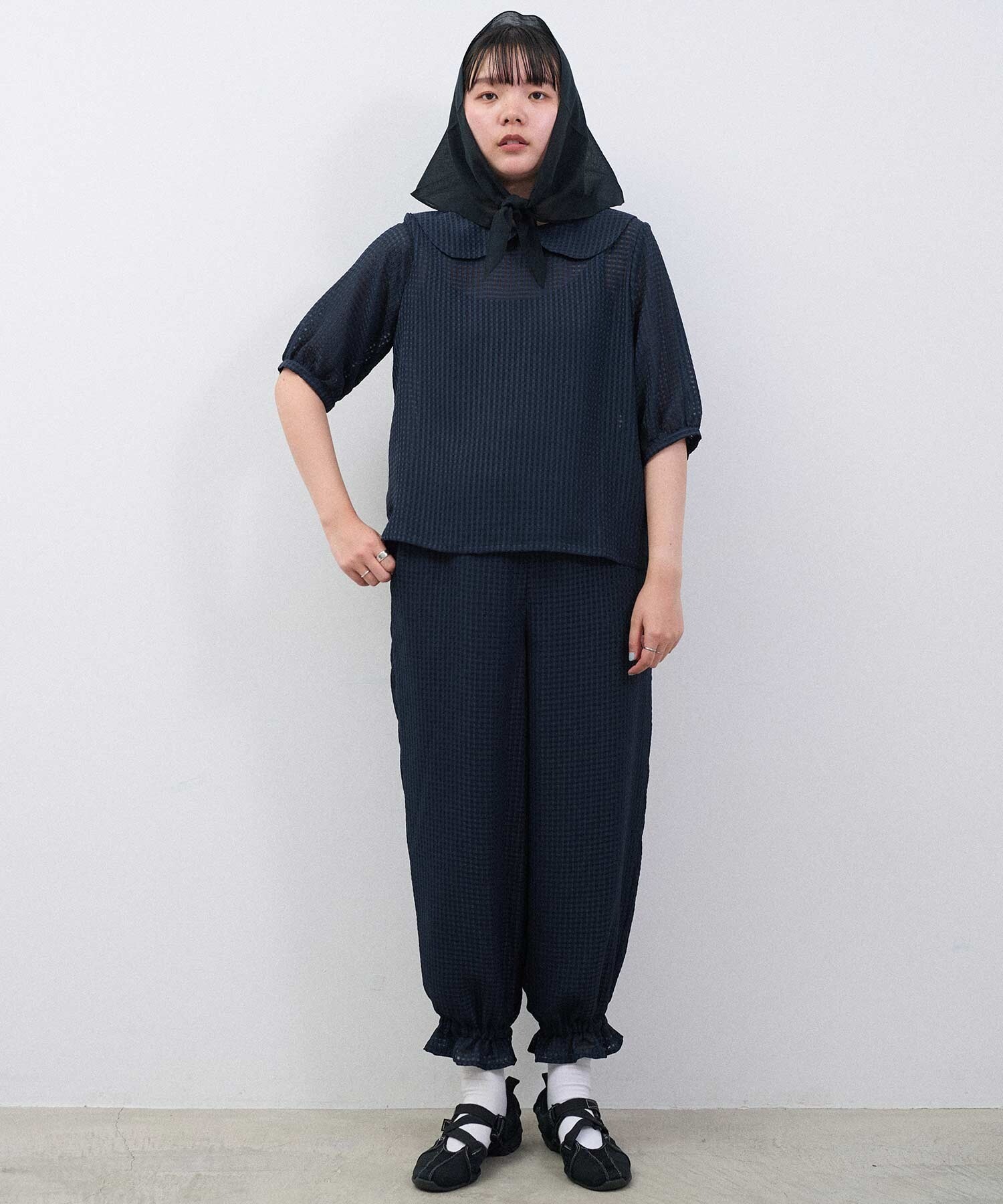 I am I in fact... SATIN SOCCER ギンガムパンツ I am I in fact（アイアムアイインファクト）の「SATIN