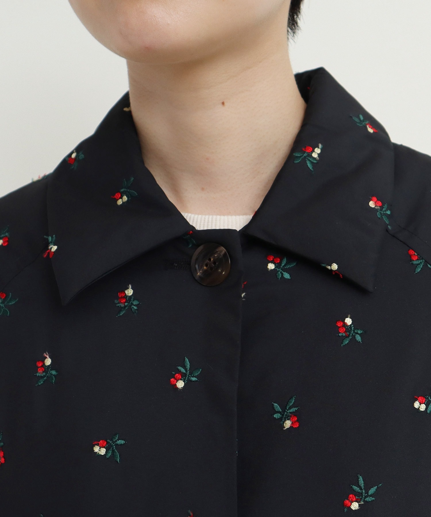 EVOダウン 小花刺繍ステンコート